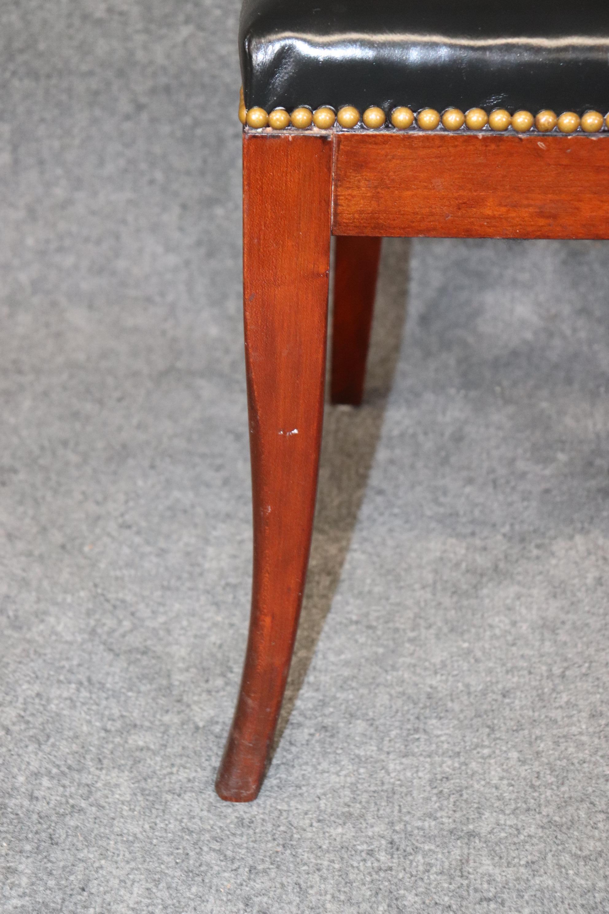 Set of 4 Biedermeier Walnut Dining Chairs circa 1950s 5