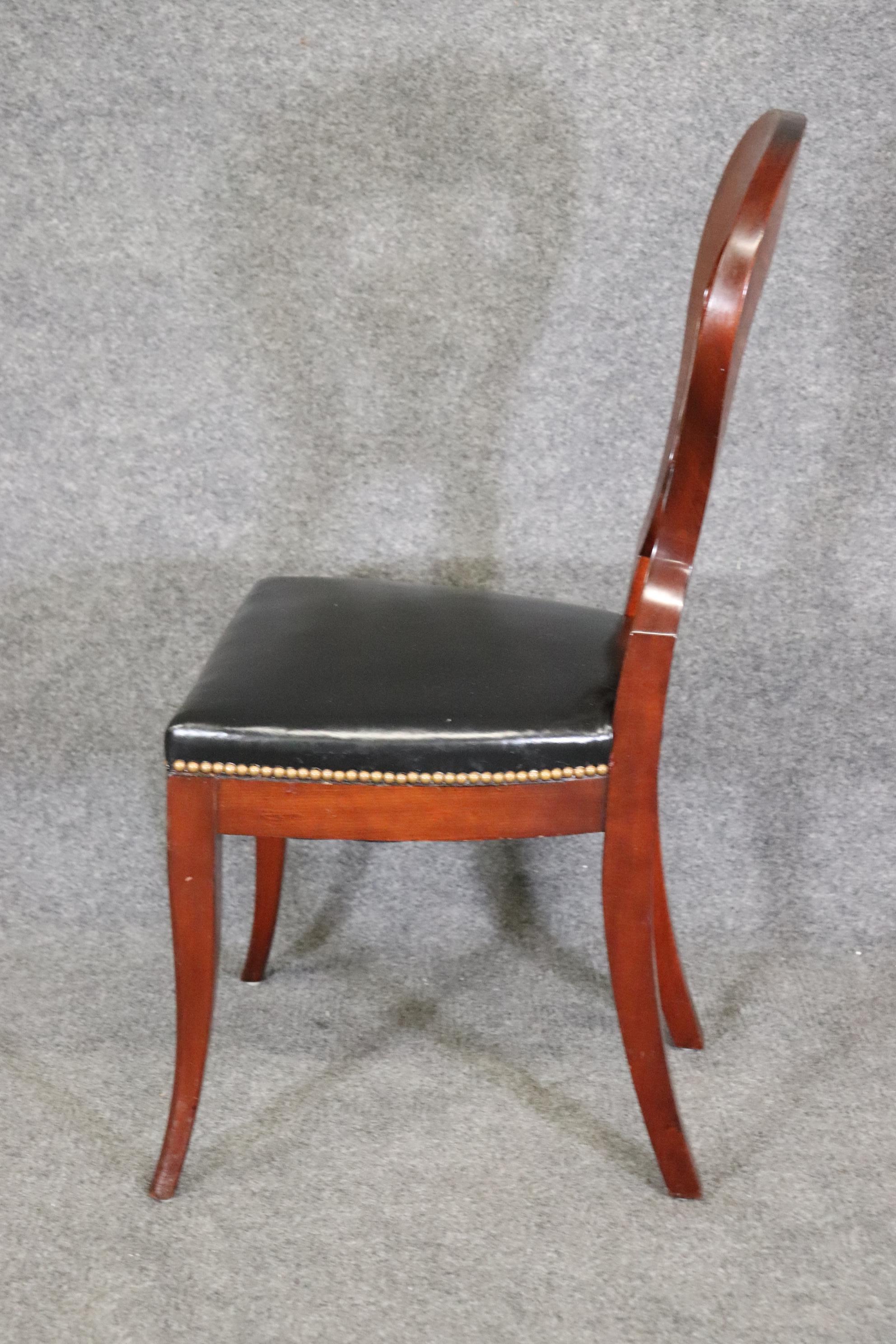 Mid-20th Century Set of 4 Biedermeier Walnut Dining Chairs circa 1950s