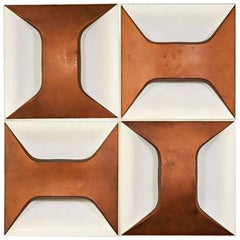 Set of 4 Big Steel Sconces or Ceiling Lamps by Dieter Witte for Staff Leuchten
