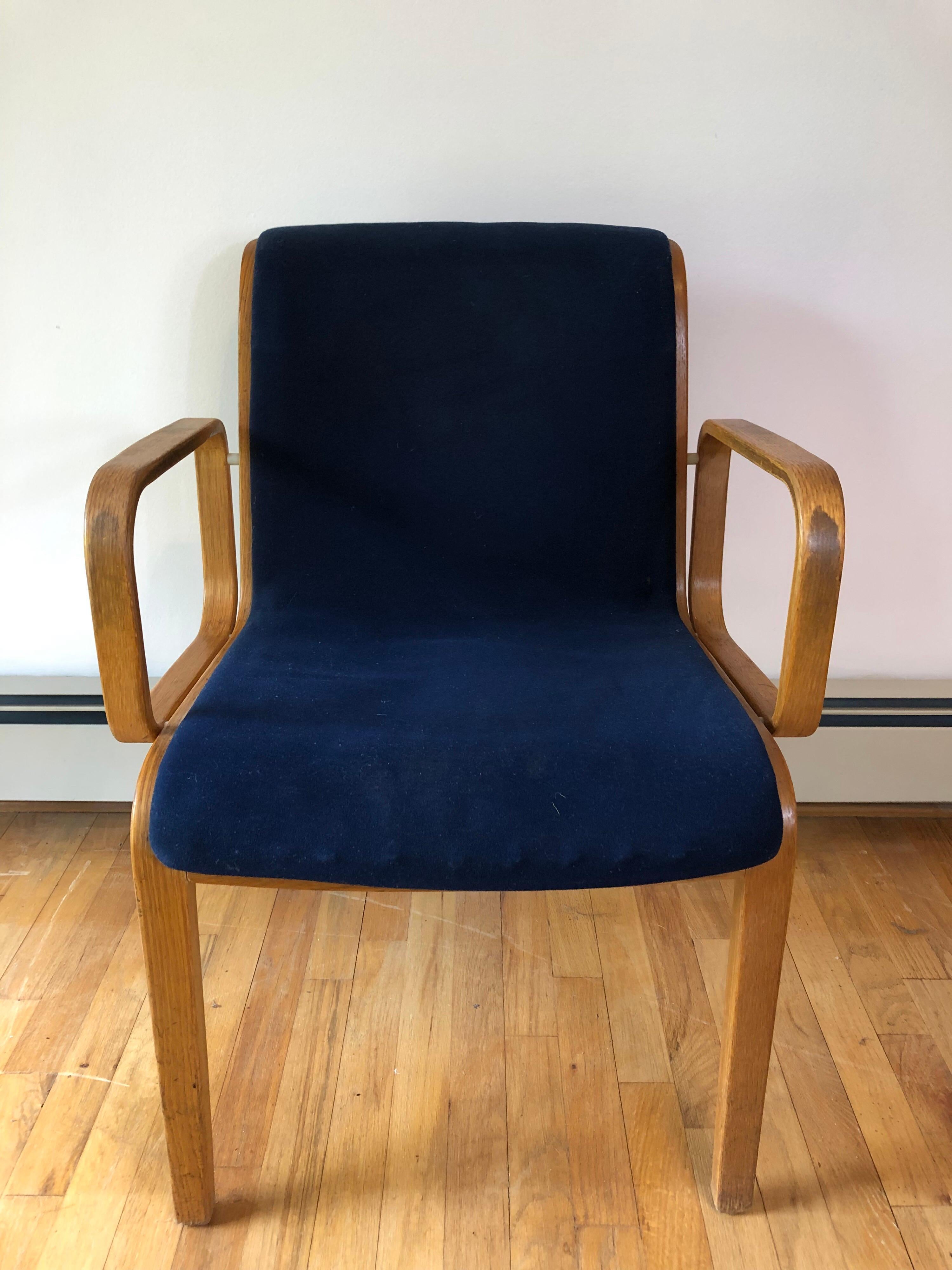 American Set of 4 Bill Stephens for Knoll Armchairs