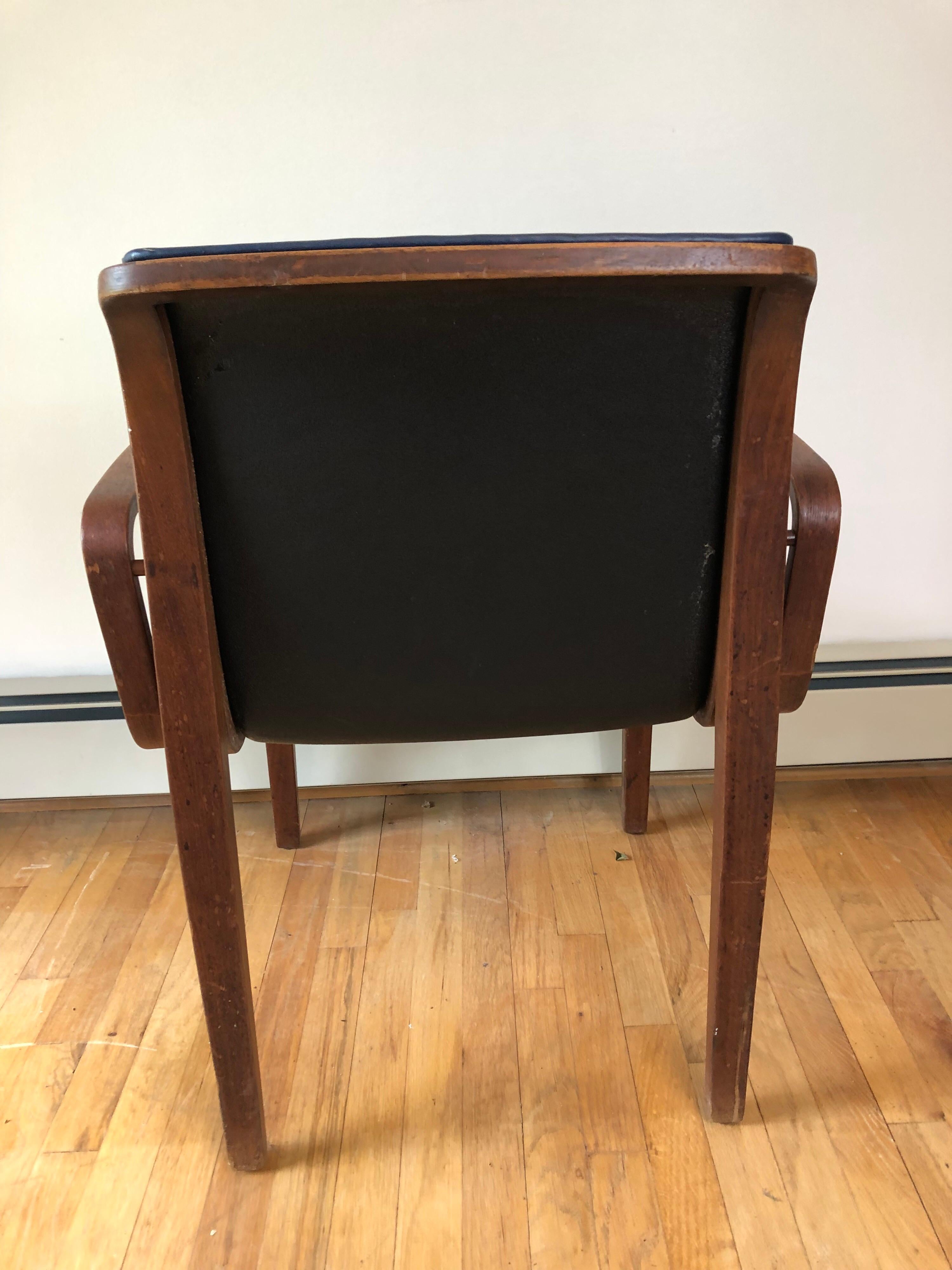 Stained Set of 4 Bill Stephens for Knoll Armchairs