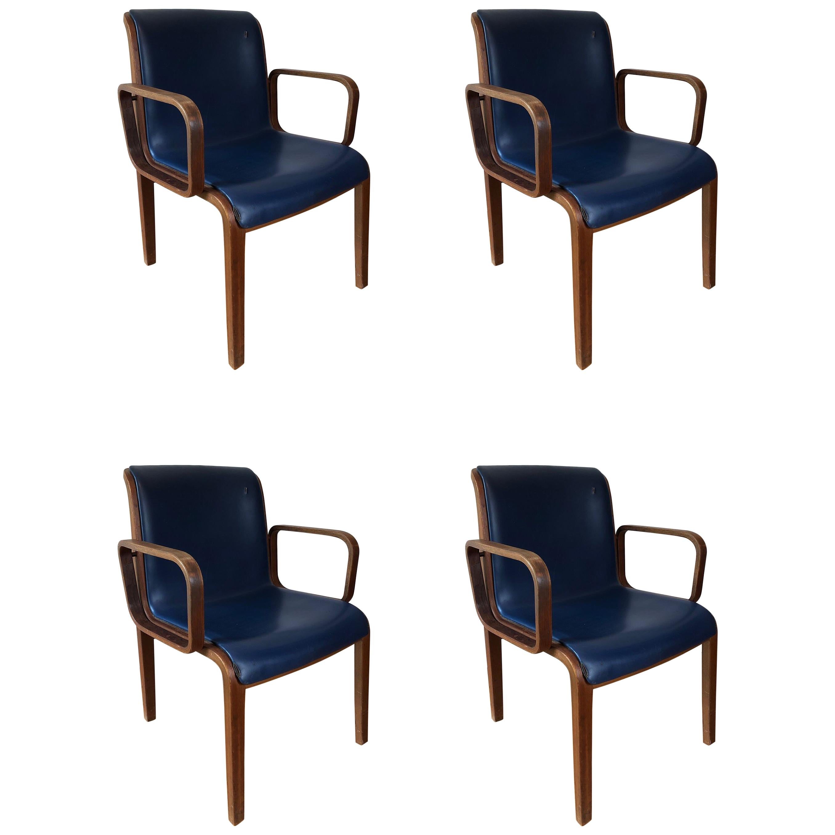 Set of 4 Bill Stephens for Knoll Armchairs For Sale
