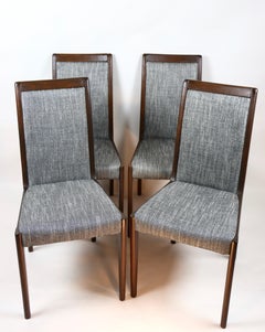 Set of 4 Black and White Natural Wood Casala Chairs