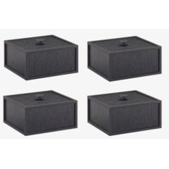 Set of 4 Black Ash Frame 14 Box by Lassen