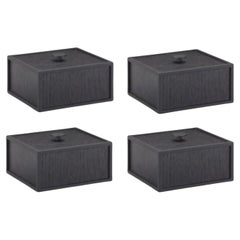 Set of 4 Black Ash Frame 14 Box by Lassen