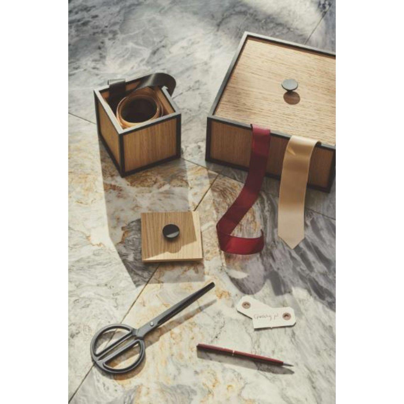 Danish Set of 4 Black Ash Frame 20 Box by Lassen For Sale