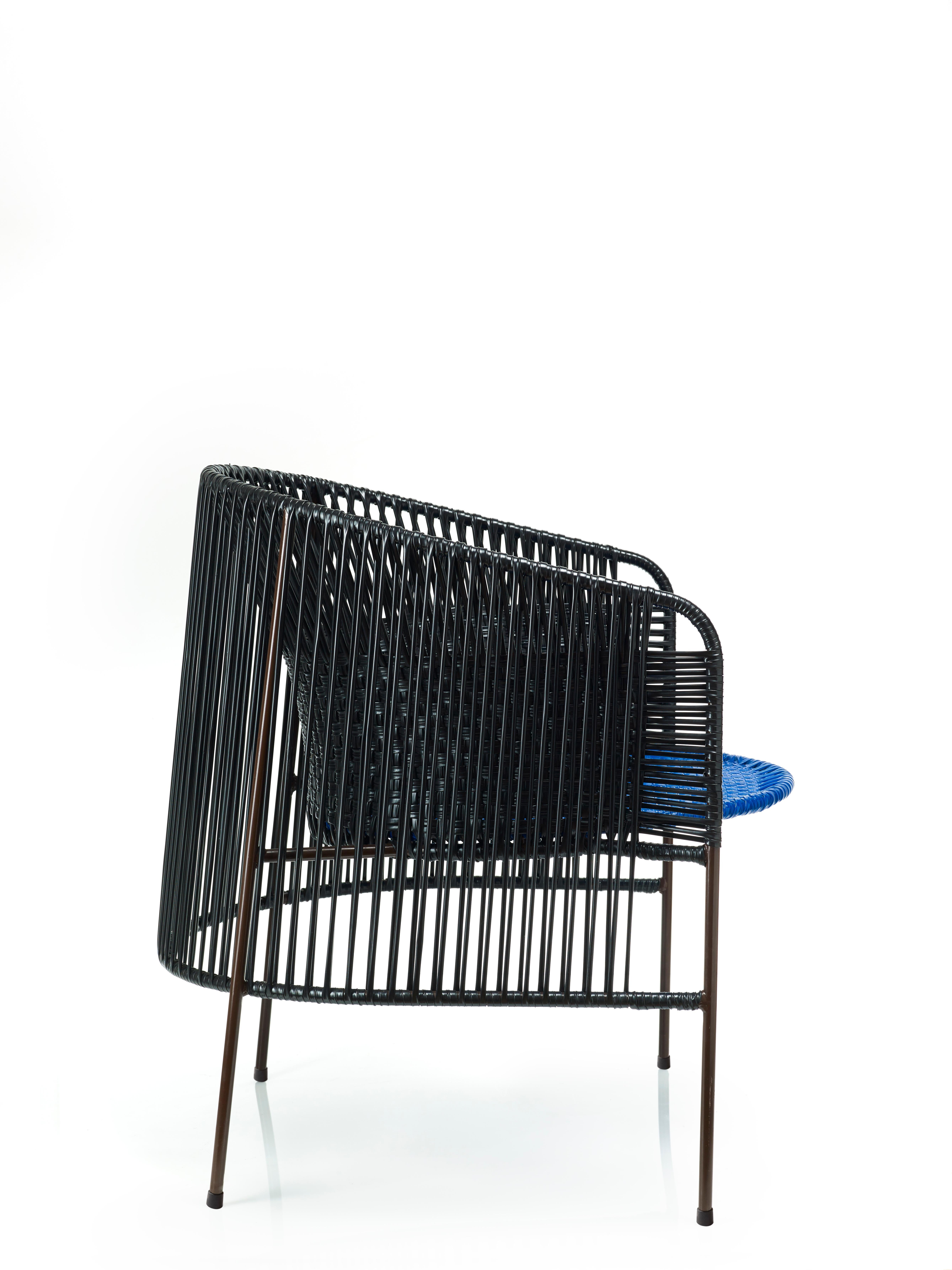 German Set of 4 Black Caribe Lounge Chair by Sebastian Herkner For Sale