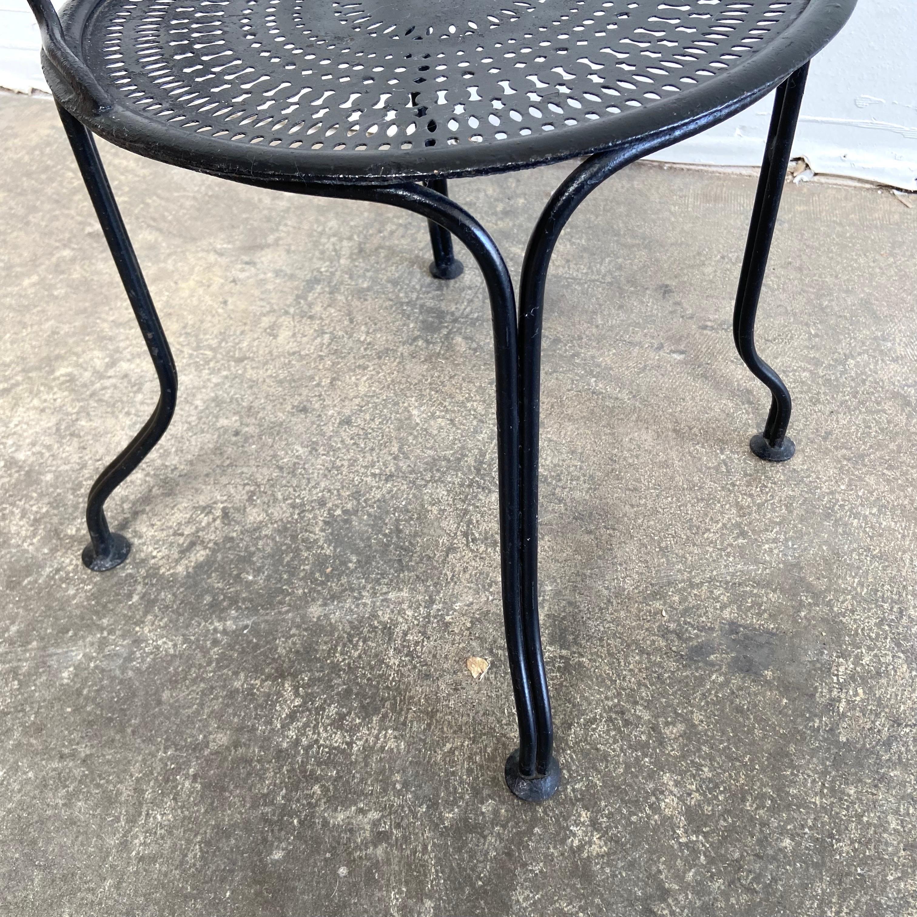 Set of 4 Black French Metal Outdoor Chairs For Sale 3