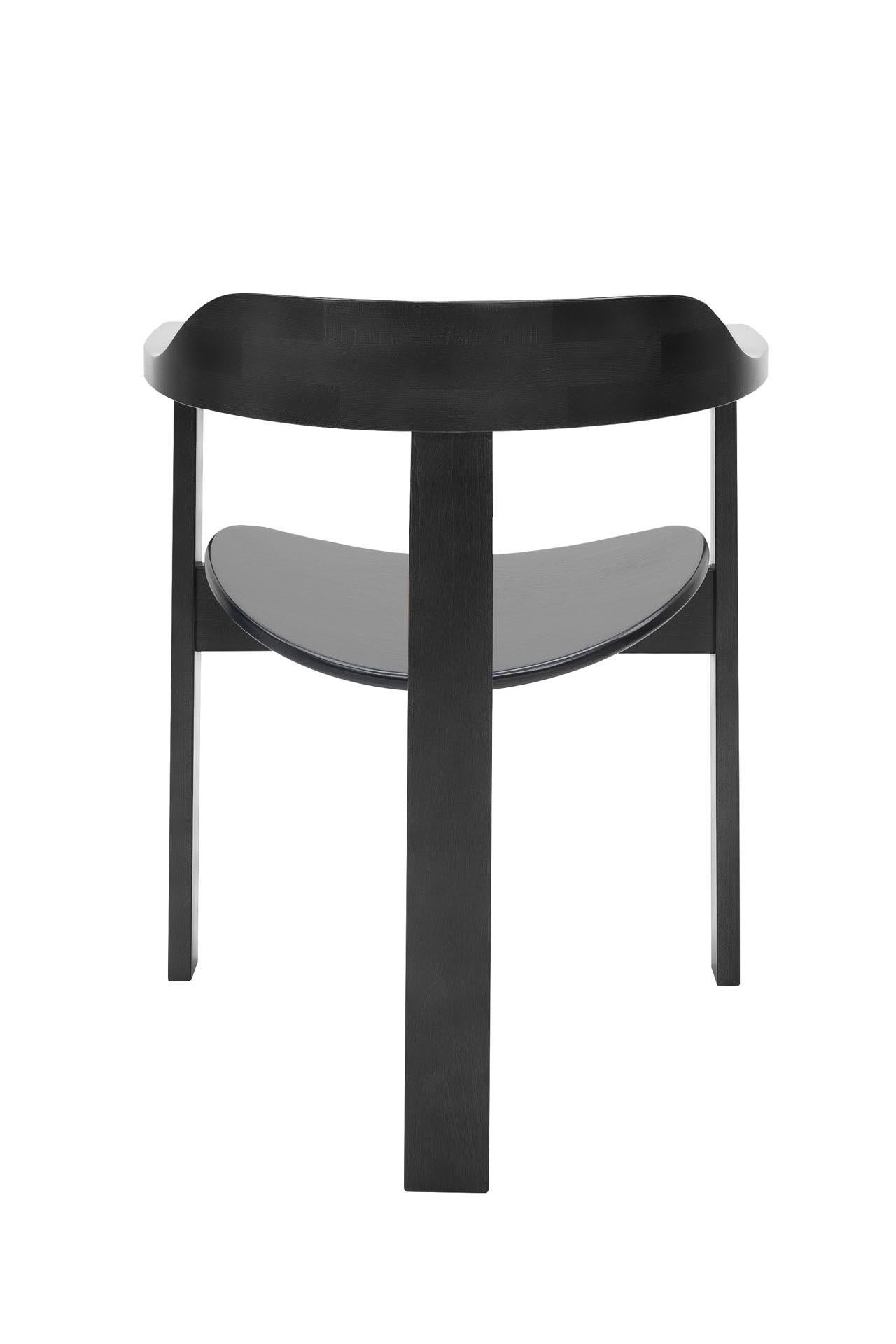 Contemporary Set of 4 Black Haussmann Armchairs by Robert & Trix Haussmann For Sale