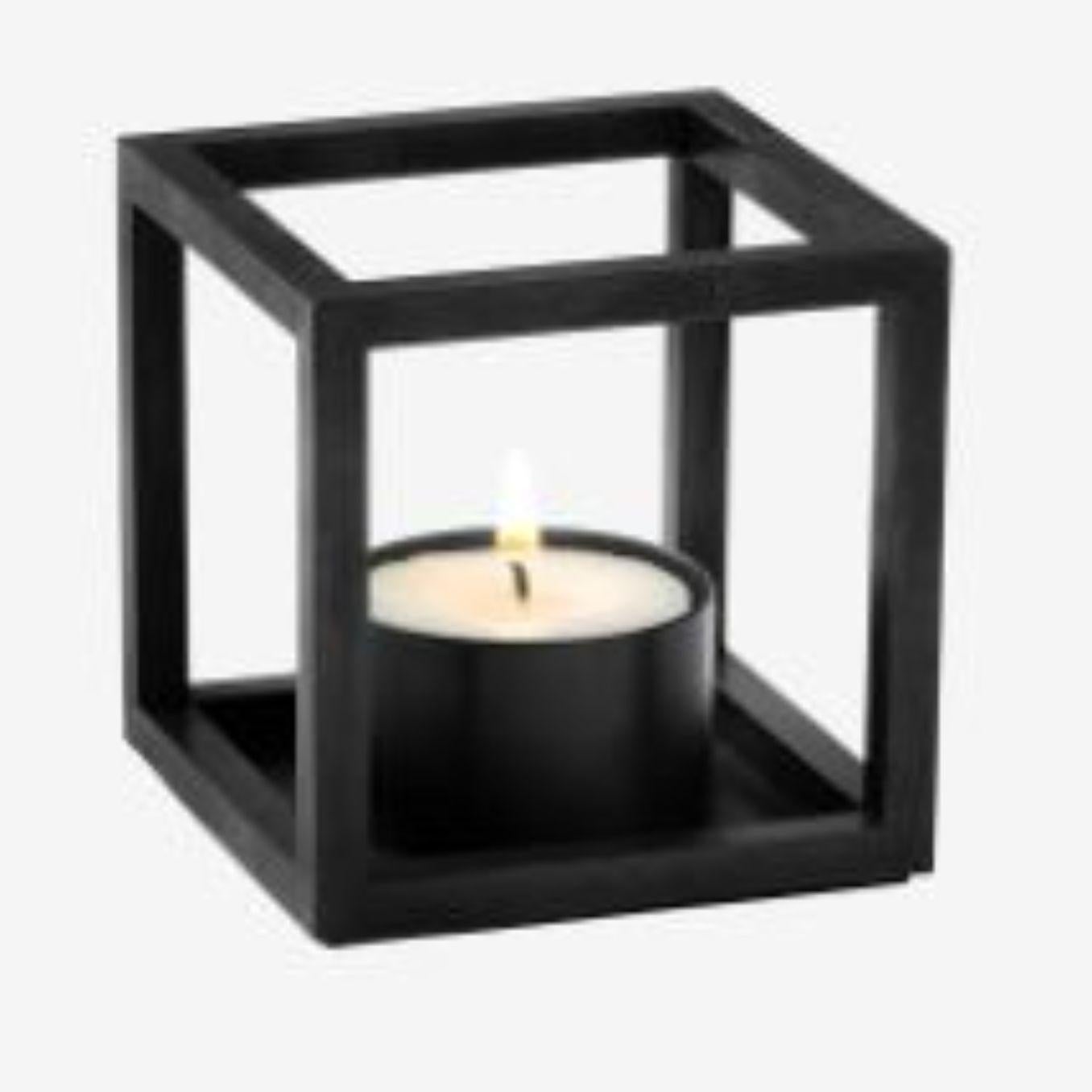 Modern Set of 4 Black Kubus T Candle Holders by Lassen For Sale