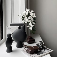 Set of 4 Black Medio Sphere Vase Bubl by 101 Copenhagen
