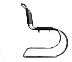 Set of 4 - Black MR10 Inspired Cantilever Chairs by Ludwig Mies Van Der Rohe