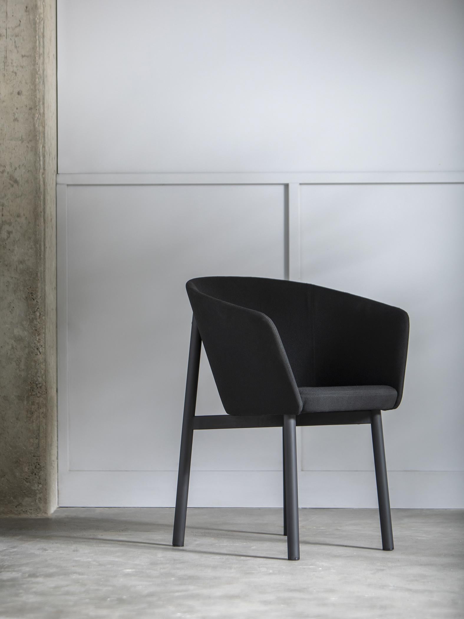 Post-Modern Set of 4 Black Residence Bridge Armchair by Kann Design For Sale