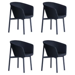 Set di 4 poltrone a ponte Residence nere di Kann Design
