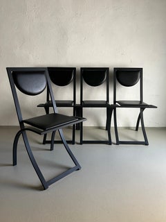 Set of 4 Black Sinus Chairs by Karl Friedrich Förster, Germany 1990s