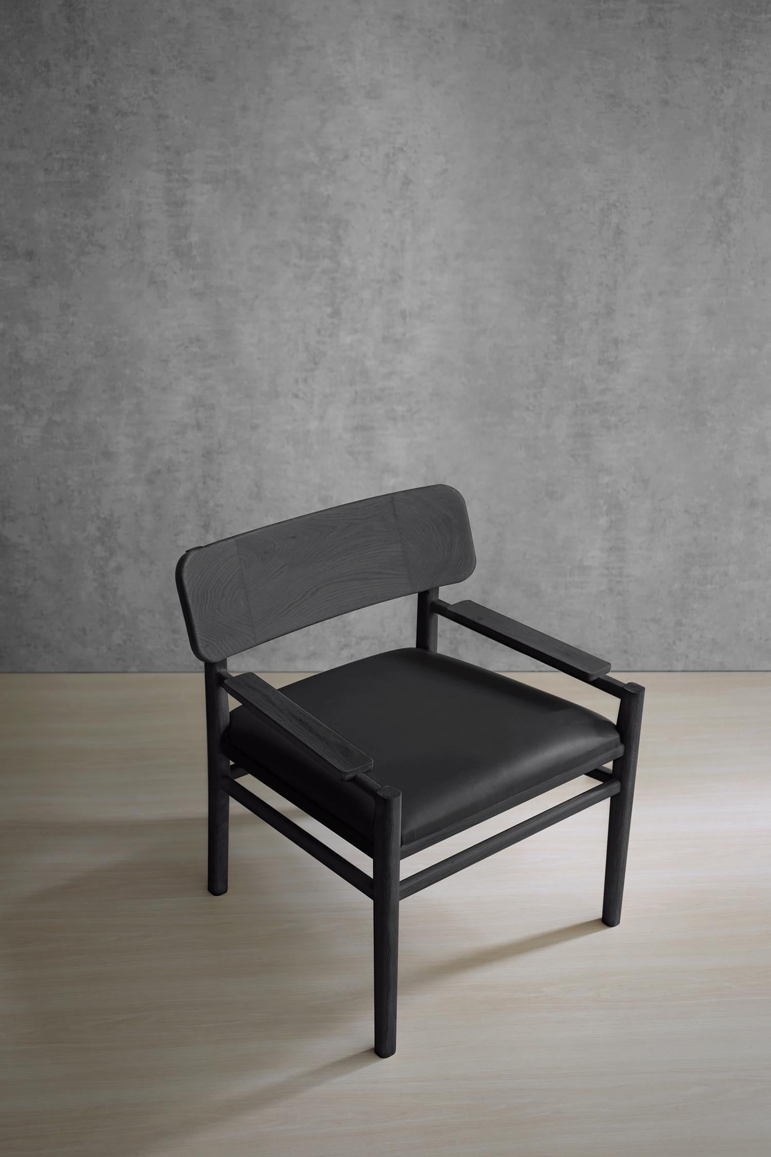 Post-Modern Set of 4 Black xvi Décima Sexta Lounge Chairs by Joel Escalona For Sale