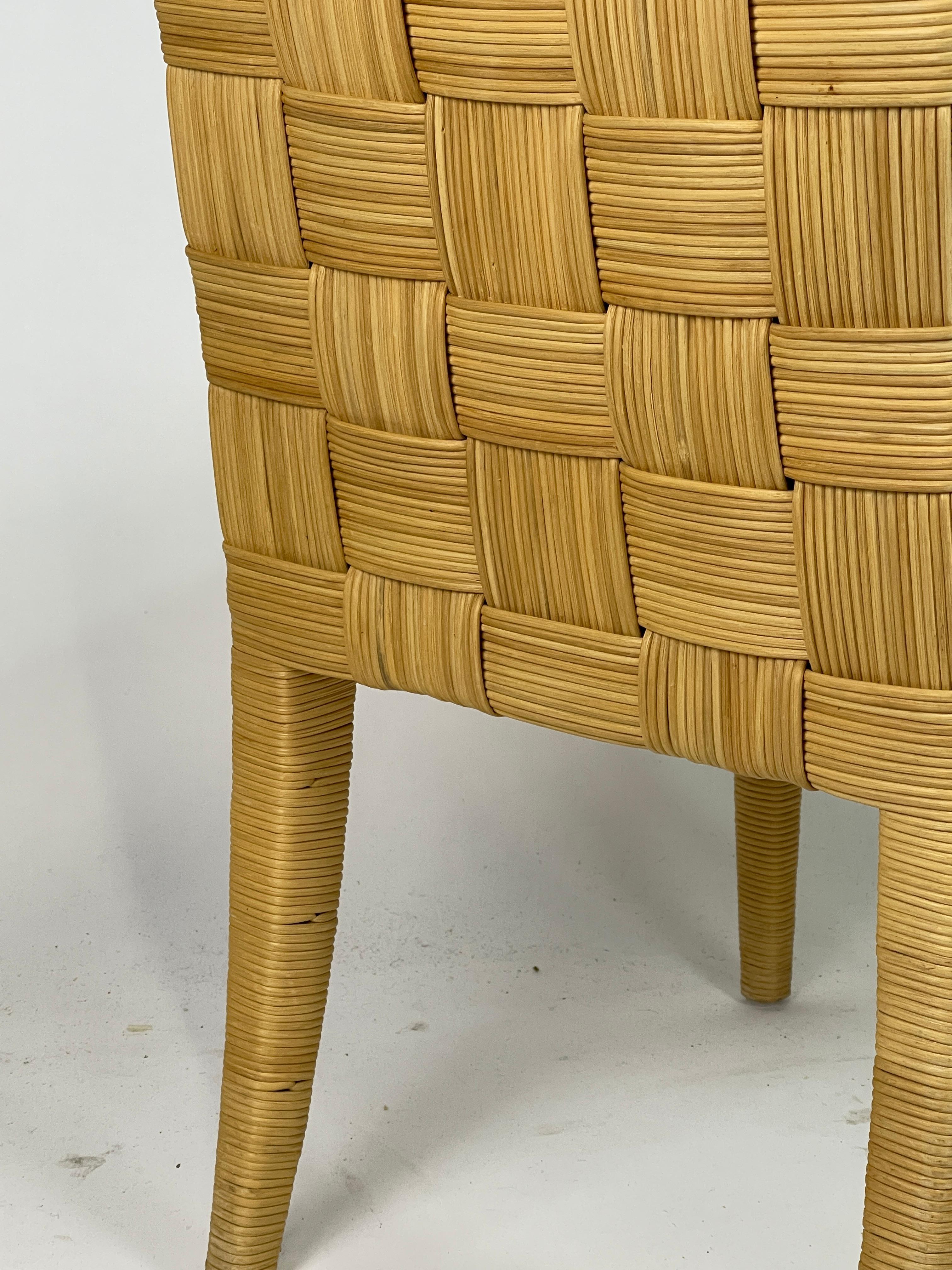 Set of 4 Block Island Wicker Dining Chairs by John Hutton for Donghia 1