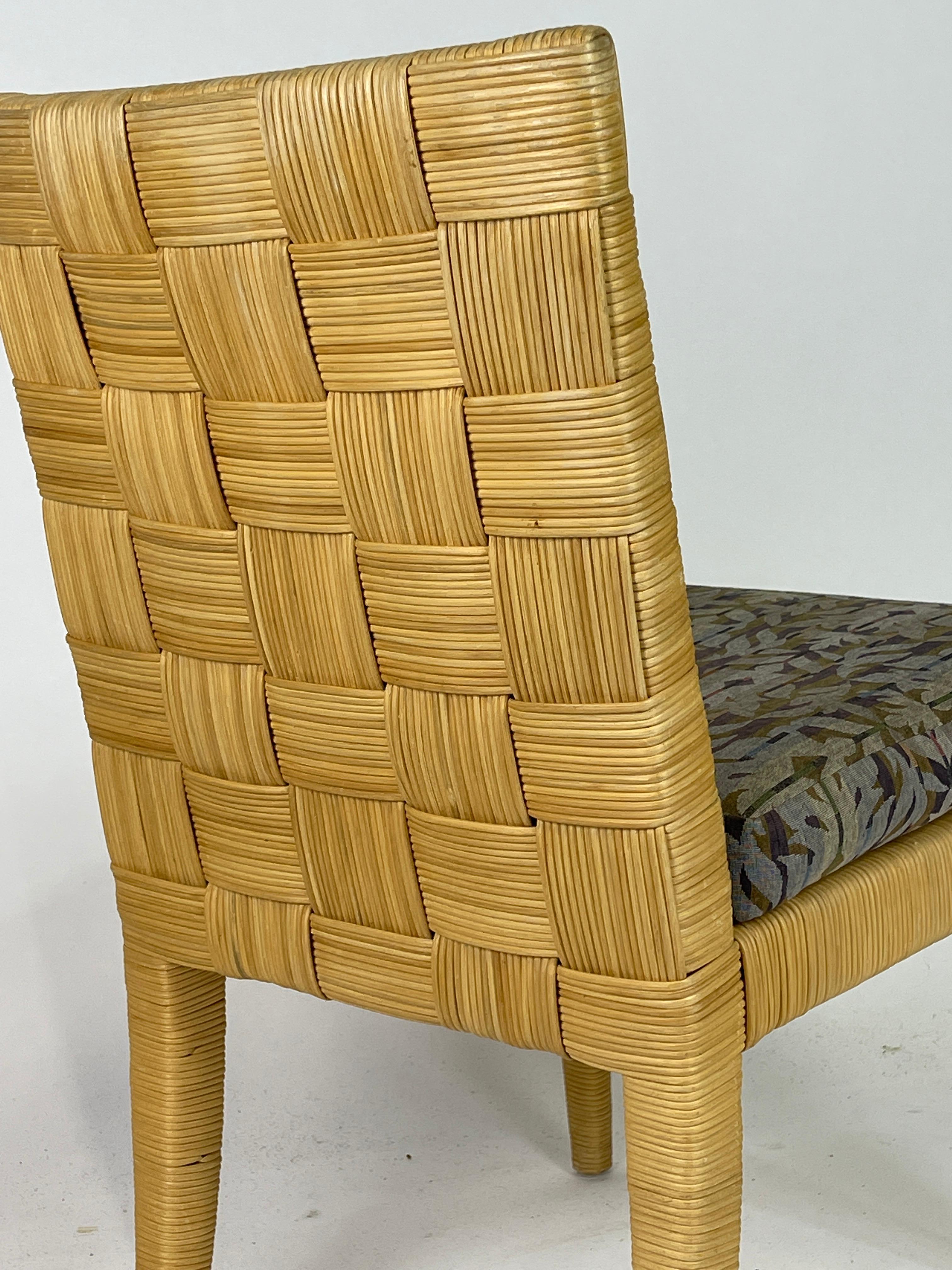 Set of 4 Block Island Wicker Dining Chairs by John Hutton for Donghia 2
