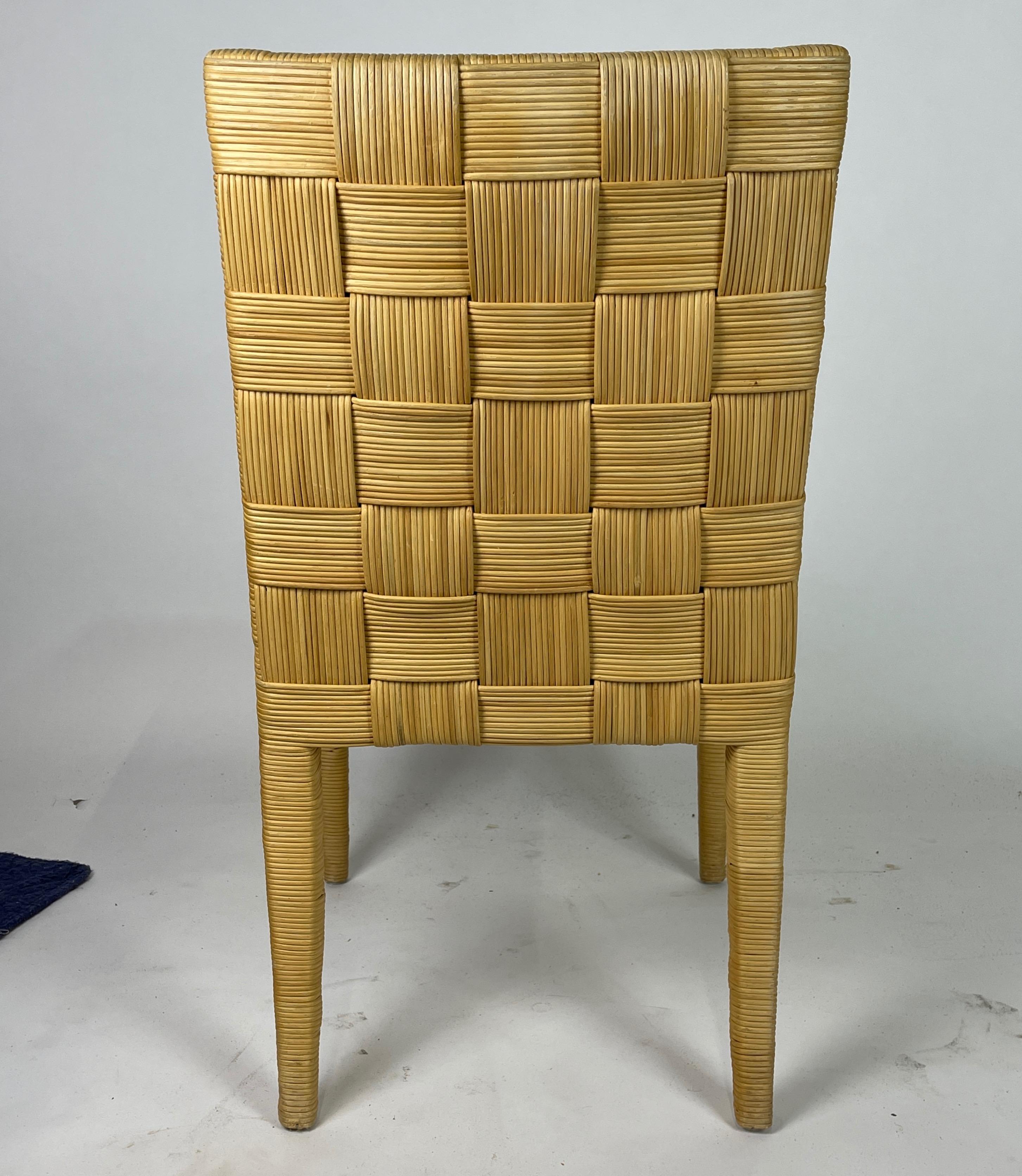 Set of 4 Block Island Wicker Dining Chairs by John Hutton for Donghia 3
