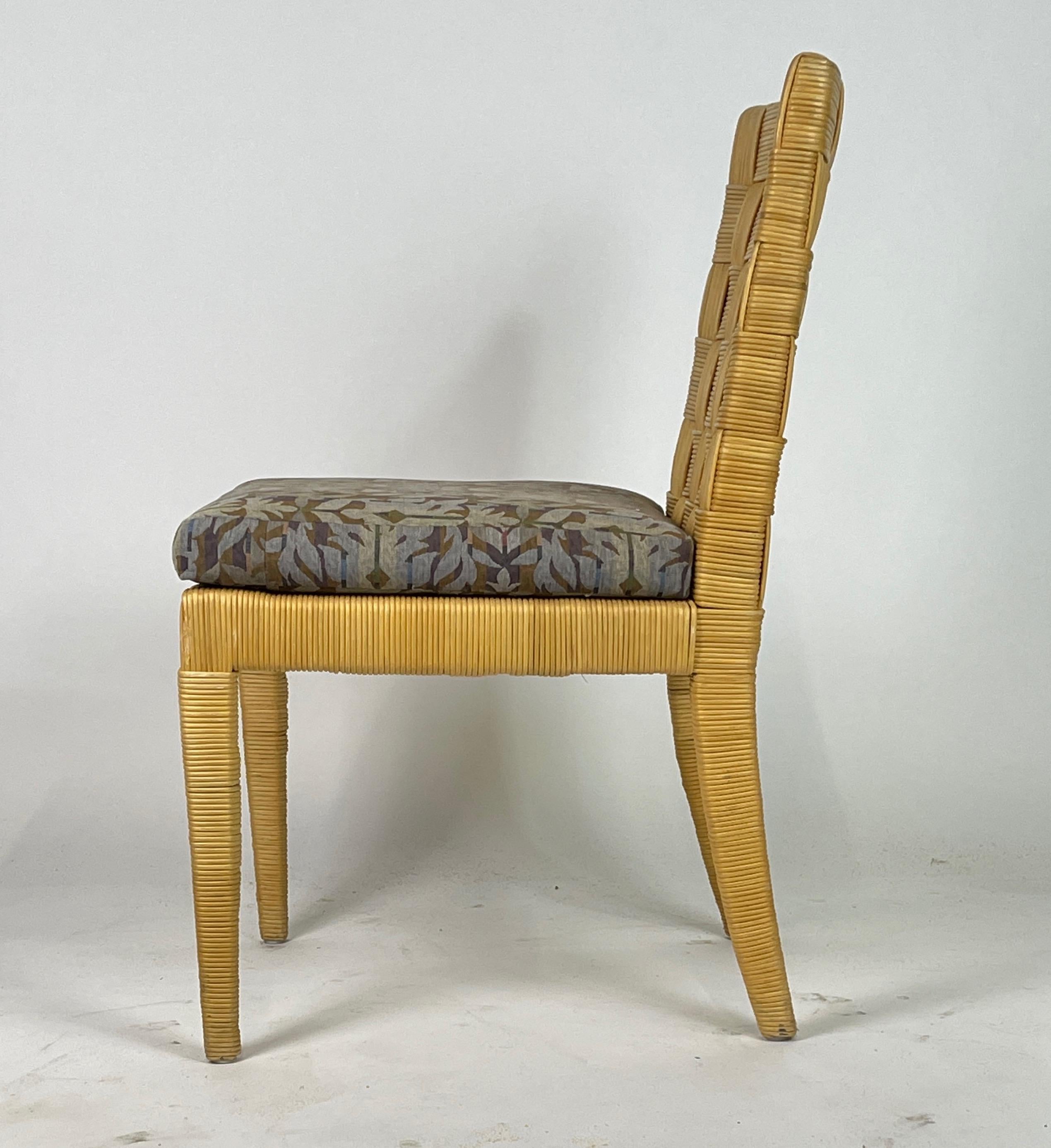 Set of 4 Block Island Wicker Dining Chairs by John Hutton for Donghia 4