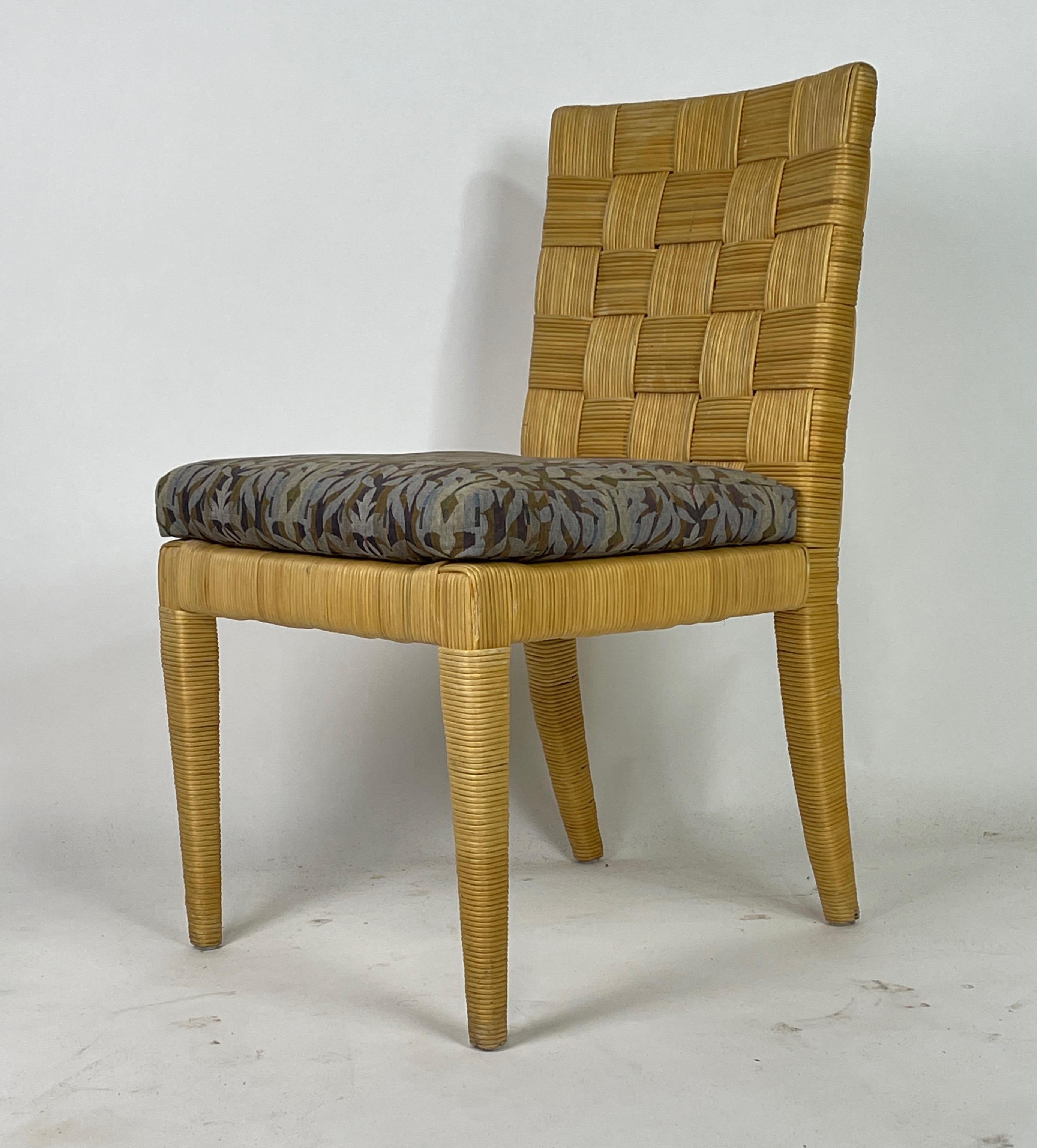 Set of 4 Block Island Wicker Dining Chairs by John Hutton for Donghia 5