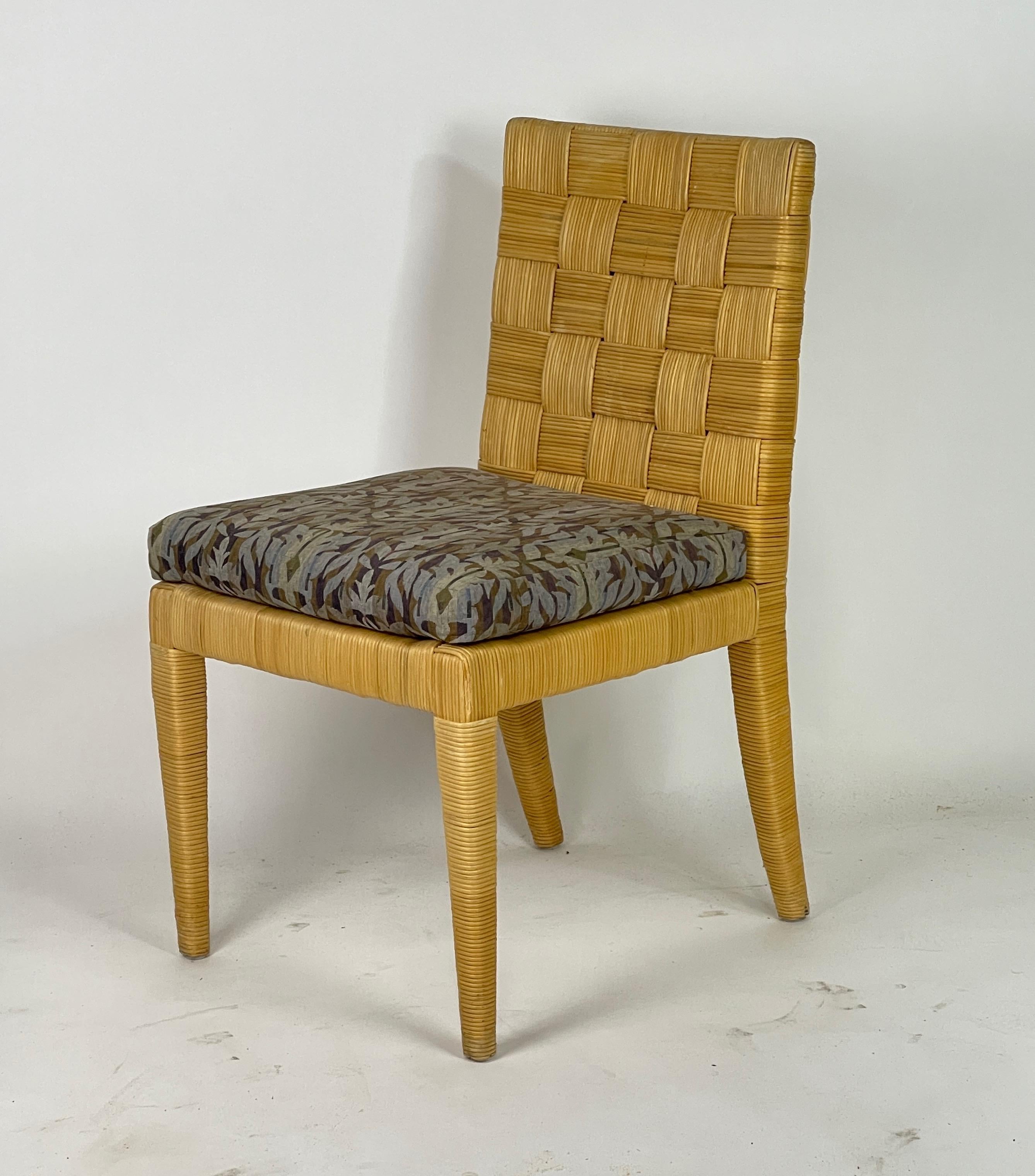 Set of 4 Block Island Wicker Dining Chairs by John Hutton for Donghia 6