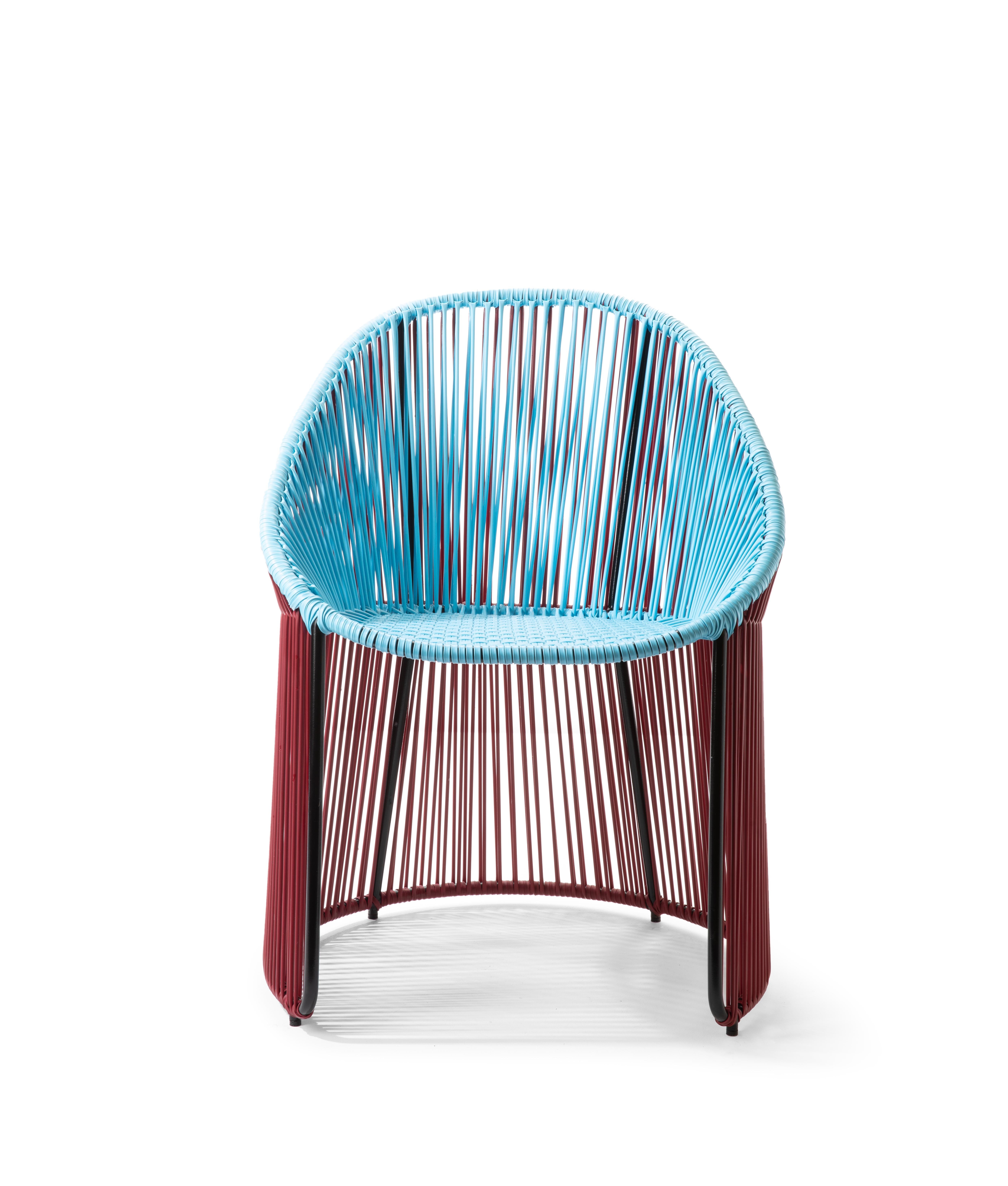 Modern Set of 4 Blue Cartagenas Dining Chair by Sebastian Herkner