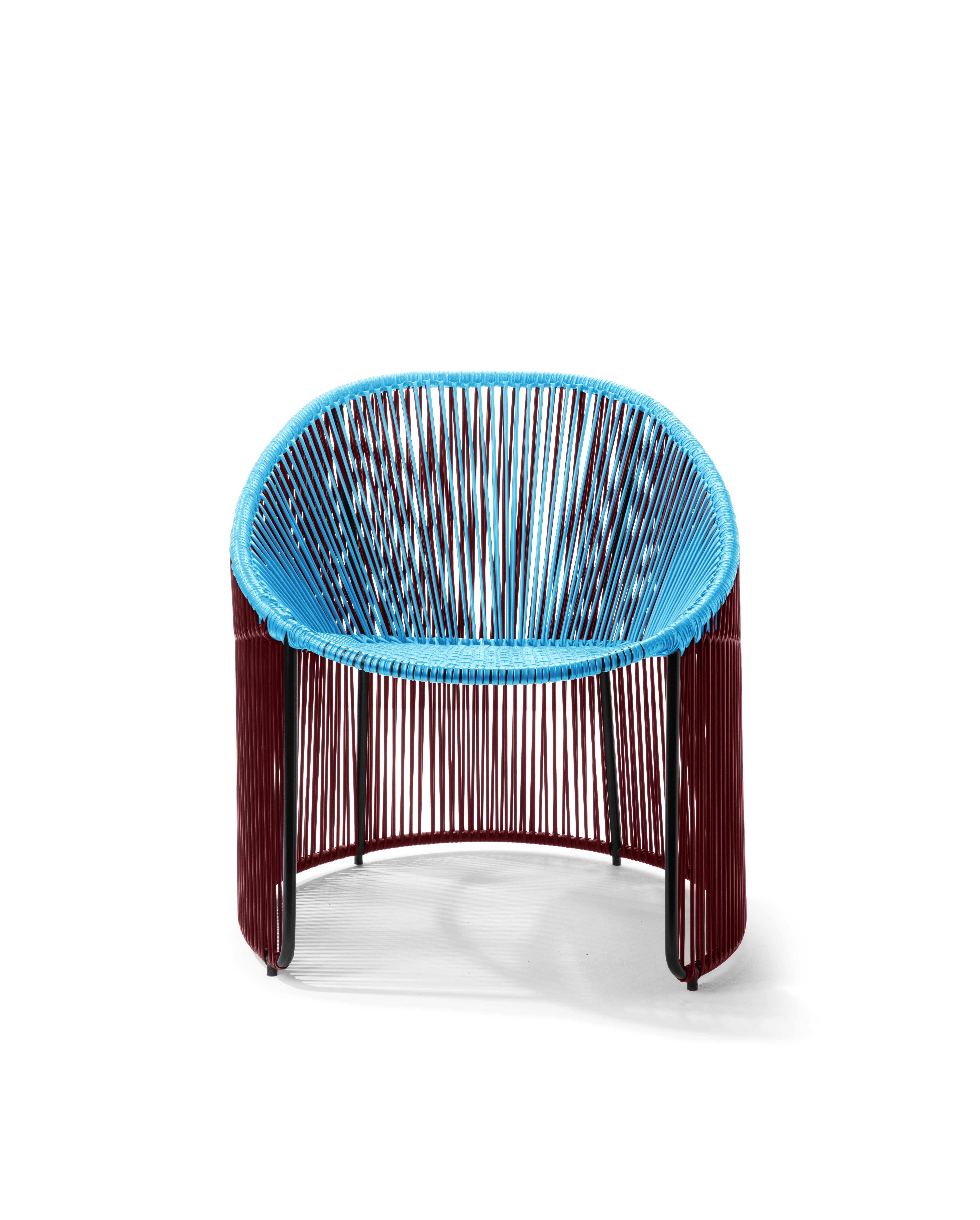 Modern Set of 4 Blue Cartagenas Lounge Chair by Sebastian Herkner For Sale