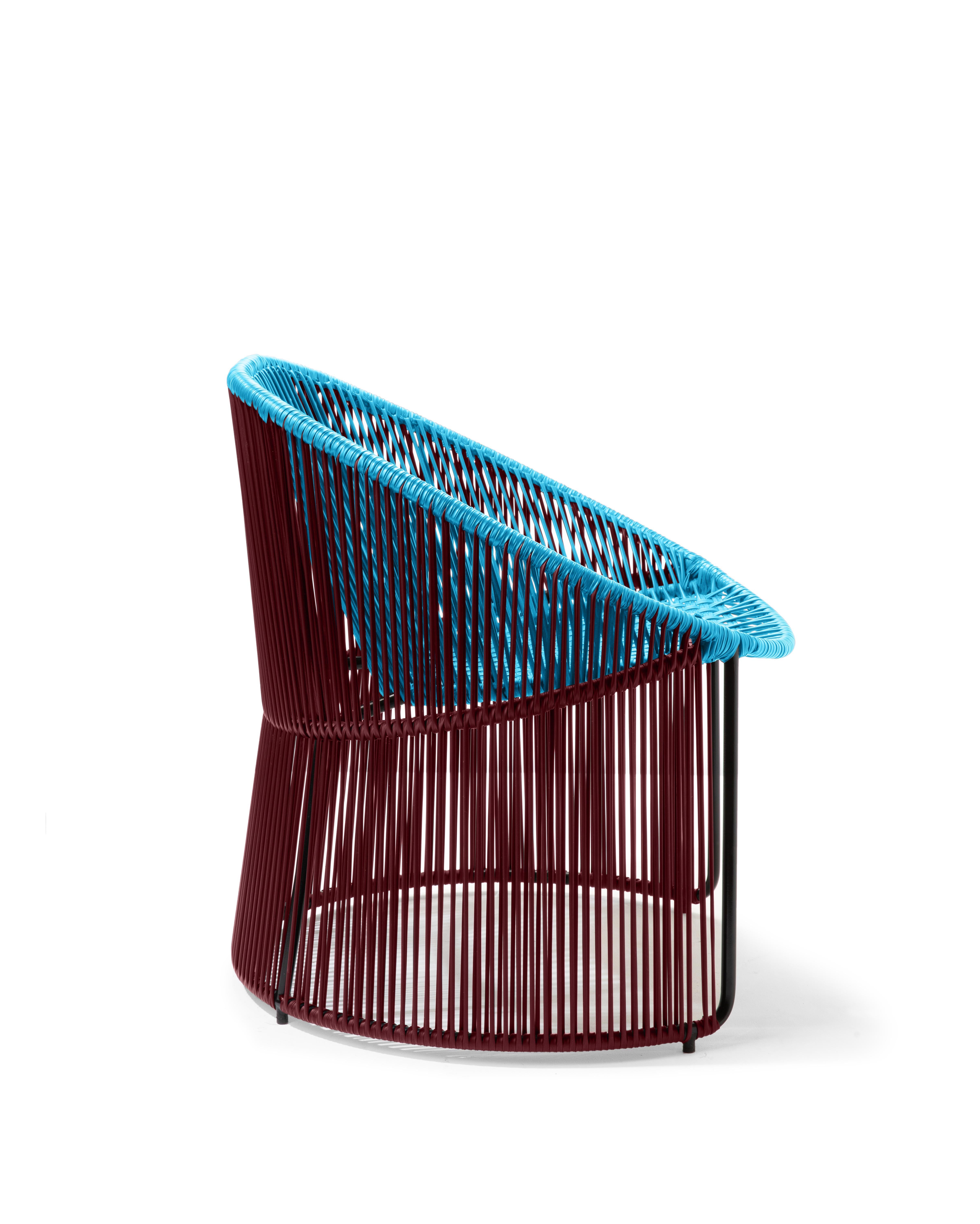 German Set of 4 Blue Cartagenas Lounge Chair by Sebastian Herkner For Sale