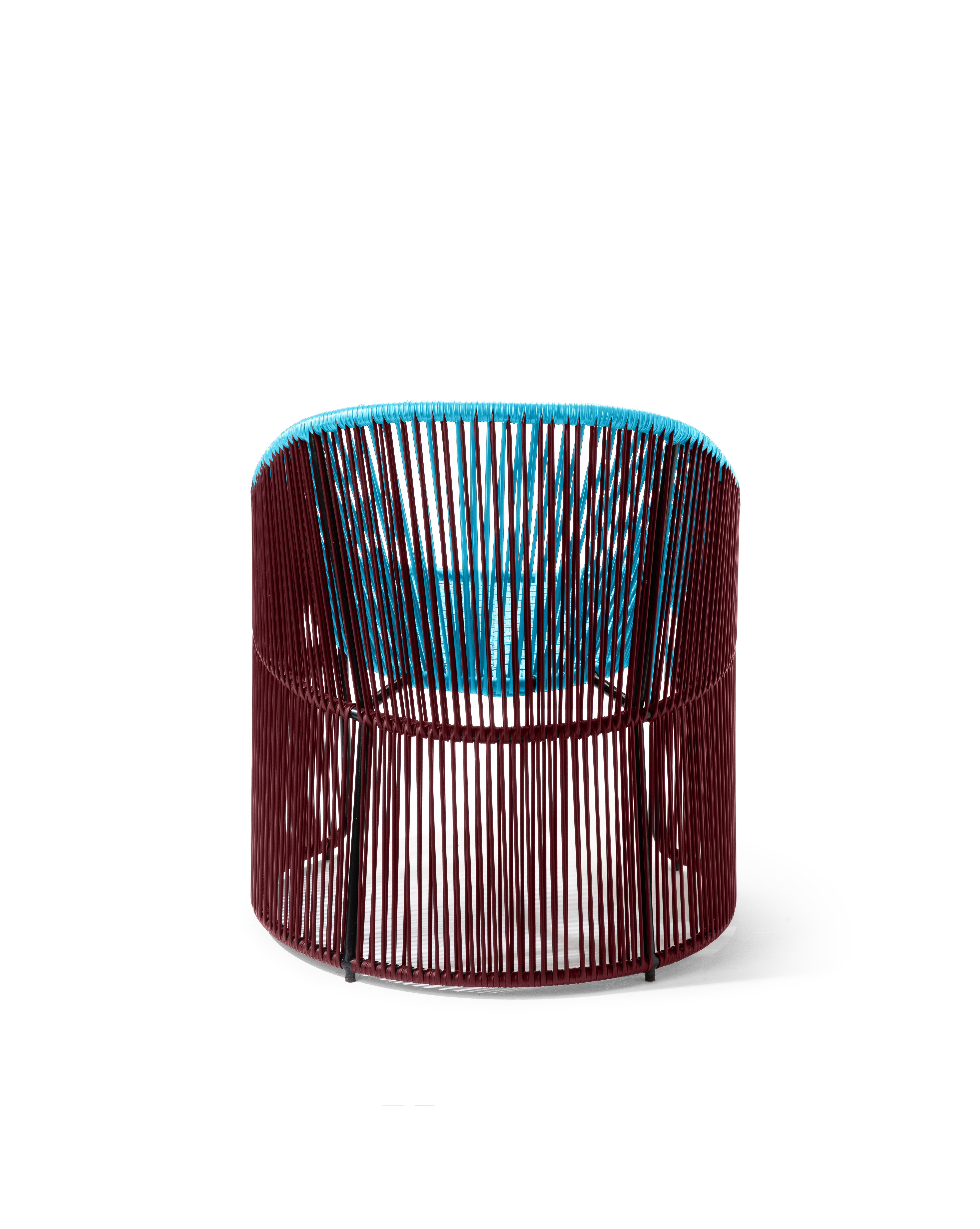 Powder-Coated Set of 4 Blue Cartagenas Lounge Chair by Sebastian Herkner For Sale