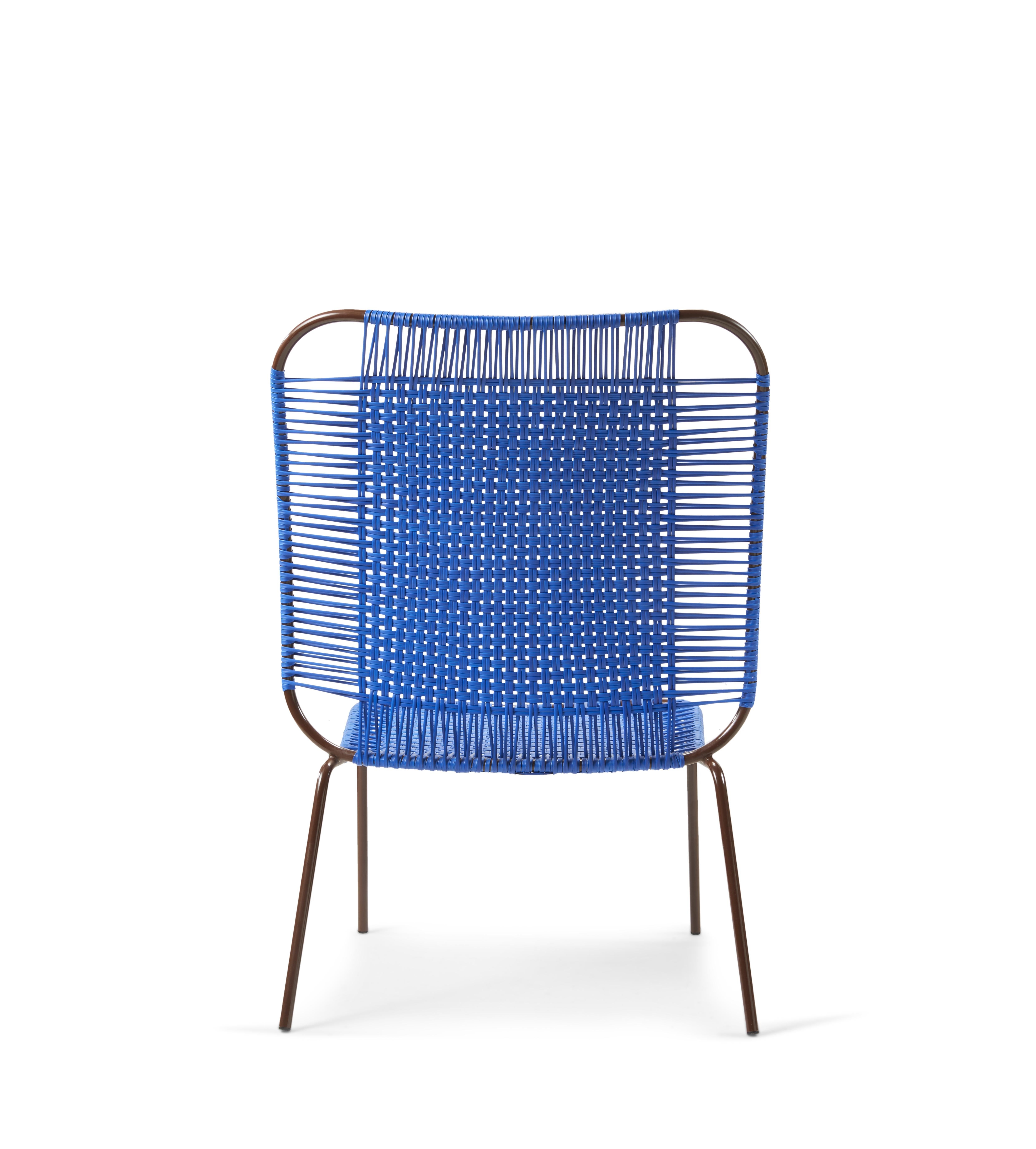 Poudré Ensemble de 4 chaises longues Cielo bleues de Sebastian Herkner en vente