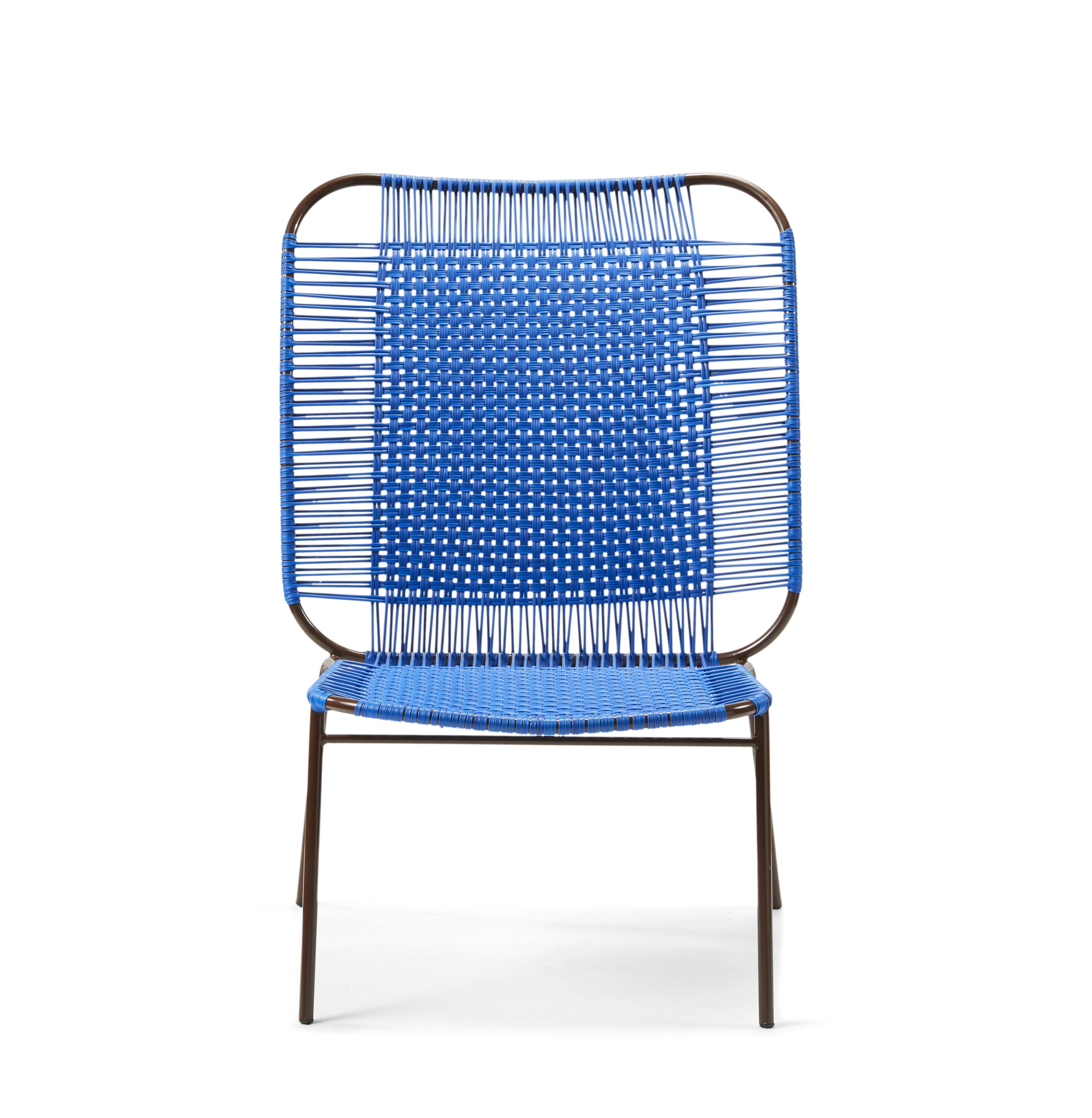 XXIe siècle et contemporain Ensemble de 4 chaises longues Cielo bleues de Sebastian Herkner en vente