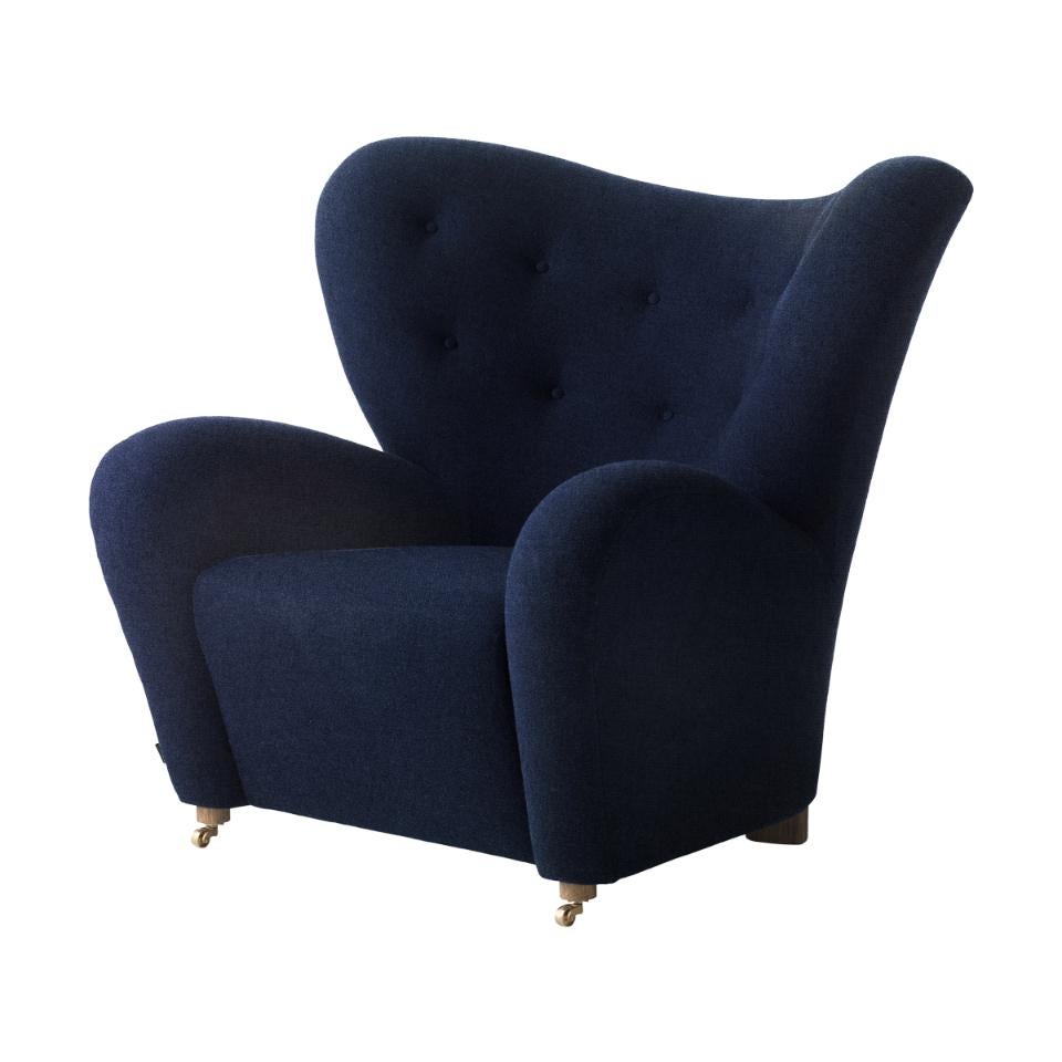 Moderne Ensemble de 4 fauteuils de salon Hallingdal bleu « The Tired Man » par Lassen en vente