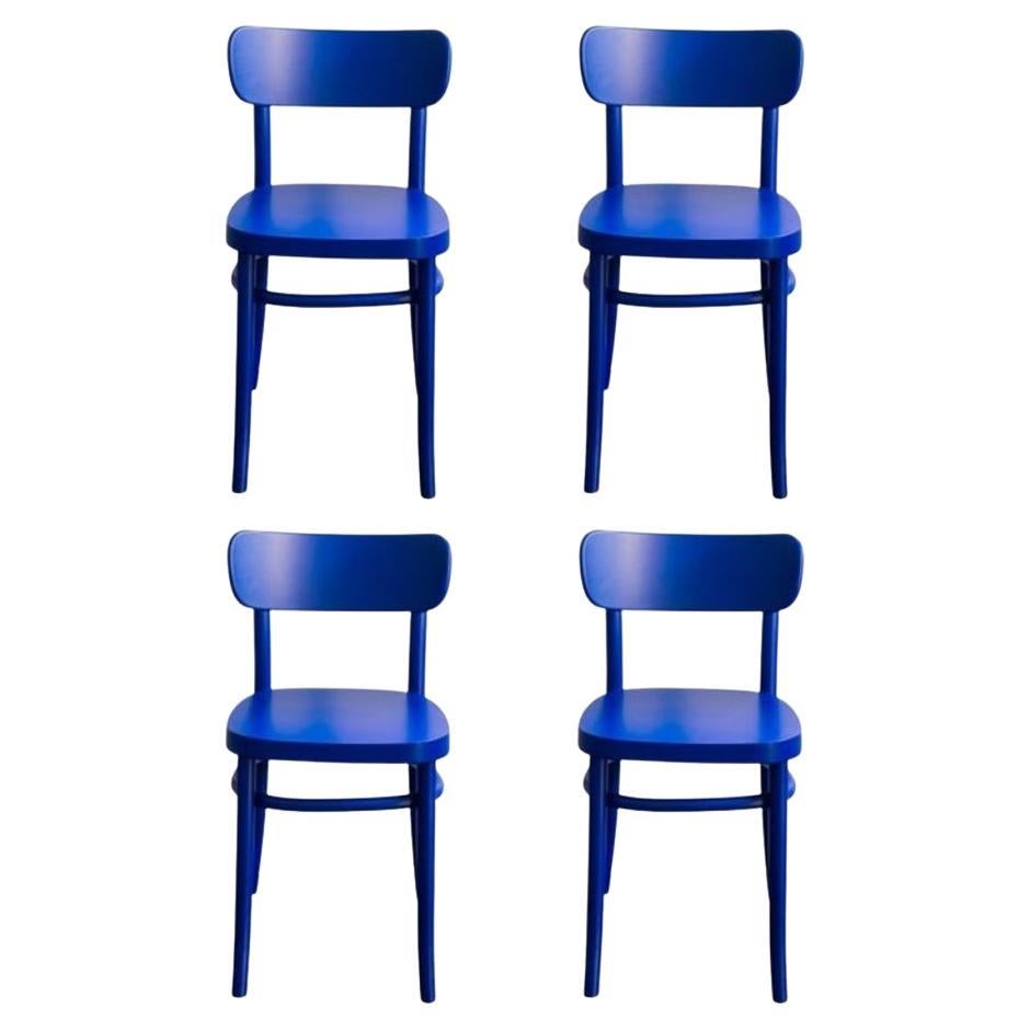 Set of 4 Blue MZO Chairs by Mazo Design