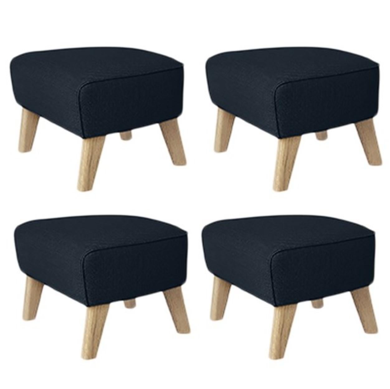 Set of 4 blue, natural oak Raf Simons Vidar 3 my own chair footstools by Lassen
Dimensions: w 56 x d 58 x h 40 cm 
Materials: Textile
Also available: Other colors available

The my own chair footstool has been designed in the same spirit as