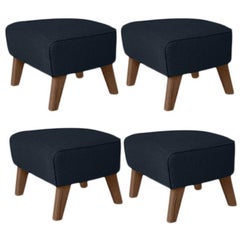 Set di 4 poggiapiedi blu in Oak fumé di Raf Simons Vidar 3 My Own Chair by Lassen