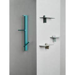Set of 4, Blue Valet Coat Hanger & Grey Piazzetta Shelves by Atelier Ferraro
