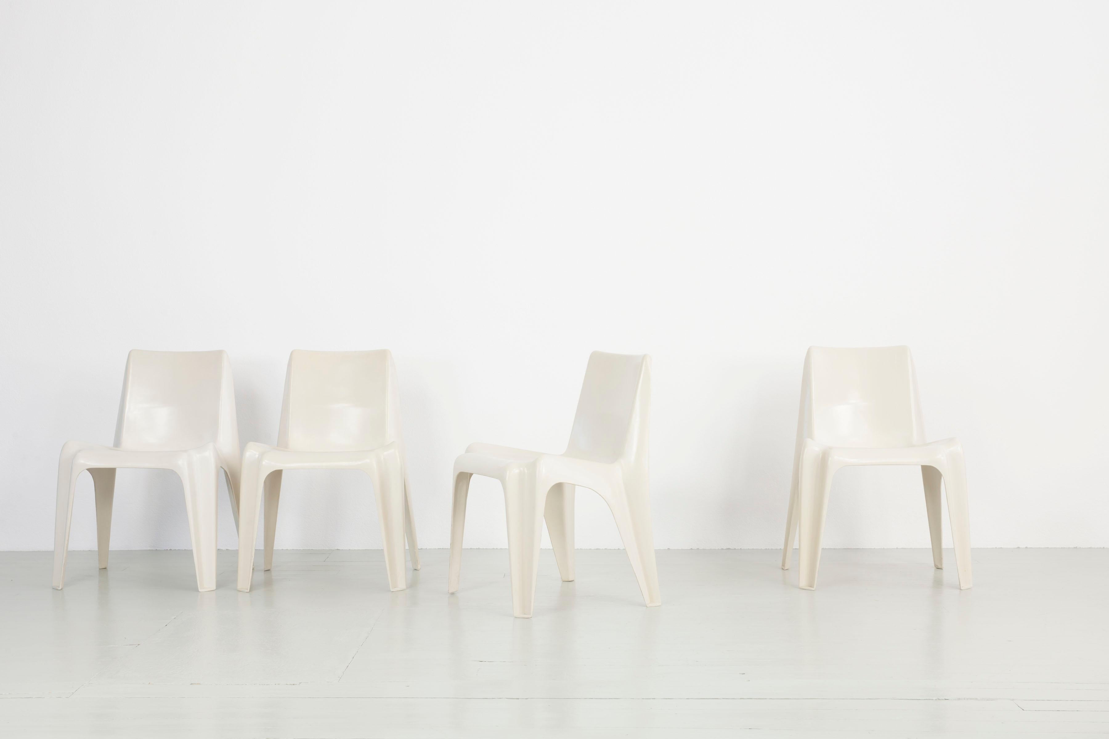 Set of 4 Bofinger-Monoblok Chairs 'BA 1171' – Design Helmut Bätzner, Germany 60s For Sale 4