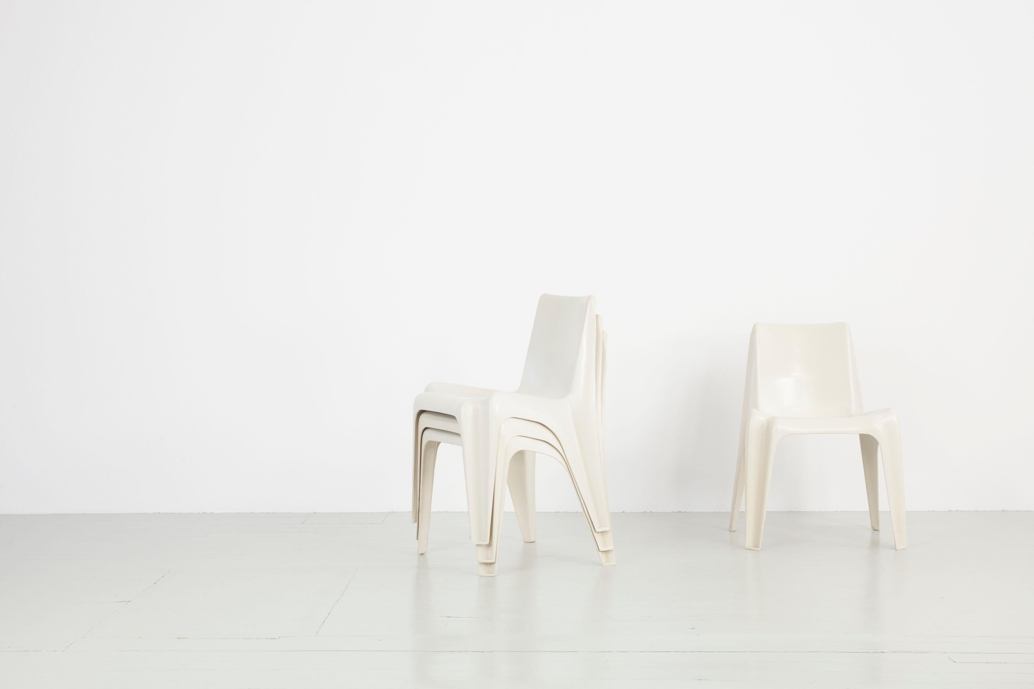 Set of 4 Bofinger-Monoblok Chairs 'BA 1171' – Design Helmut Bätzner, Germany 60s For Sale 6