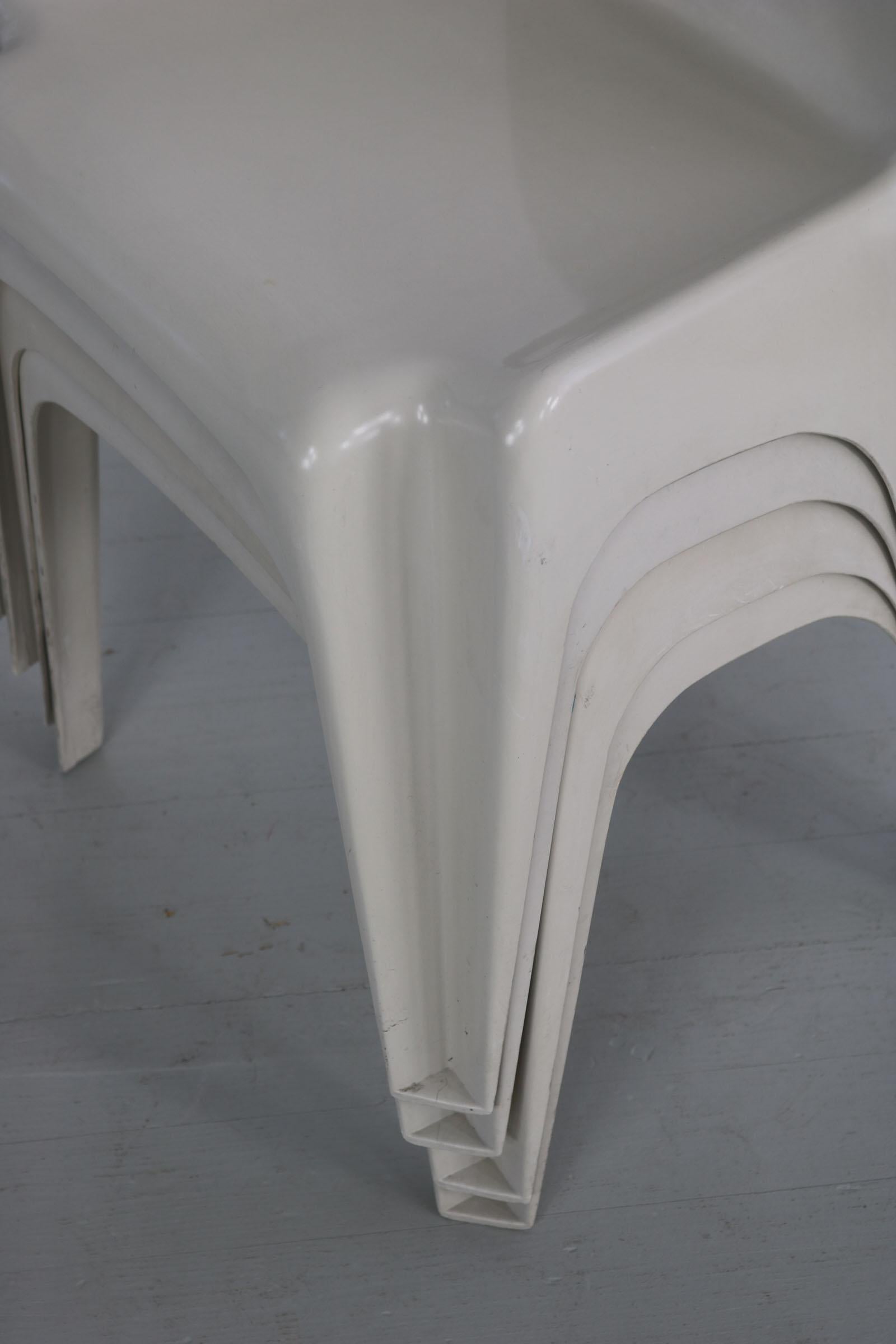 Set of 4 Bofinger-Monoblok Chairs 'BA 1171' – Design Helmut Bätzner, Germany 60s For Sale 8