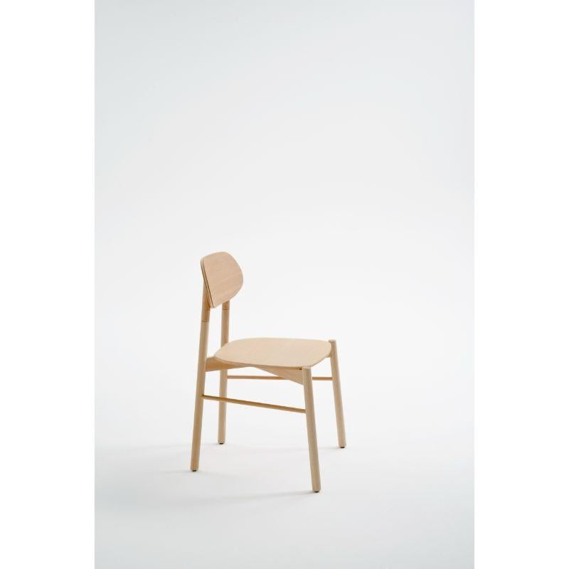 Set of 4, bokken chair, natural beech, by Colé Italia with Bellavista/Piccini
Dimensions: H.81,7 D.49 W.53,5 cm
Materials: solid beech wood structure, plywood lacquered back panel 

Also available: natural beech structure; lacquered back,