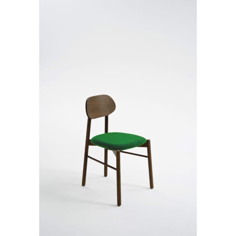 Set of 4, Bokken upholstered chair, Canaletto, Menta by Colé Italia with Bellavista/Piccini
Dimensions: H 81.7 D 49 W 53.5 cm
Materials: Canaletto walnut finishing, padded seat - Cat C: Velvetforthy

Also available: COM fabric, fabric cat A,