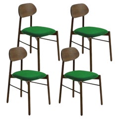 Ensemble de 4 chaises tapissées Bokken, Caneletto, Menta de Colé Italia