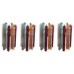 Set of 4 Bold Colorful Murano Wall Sconces