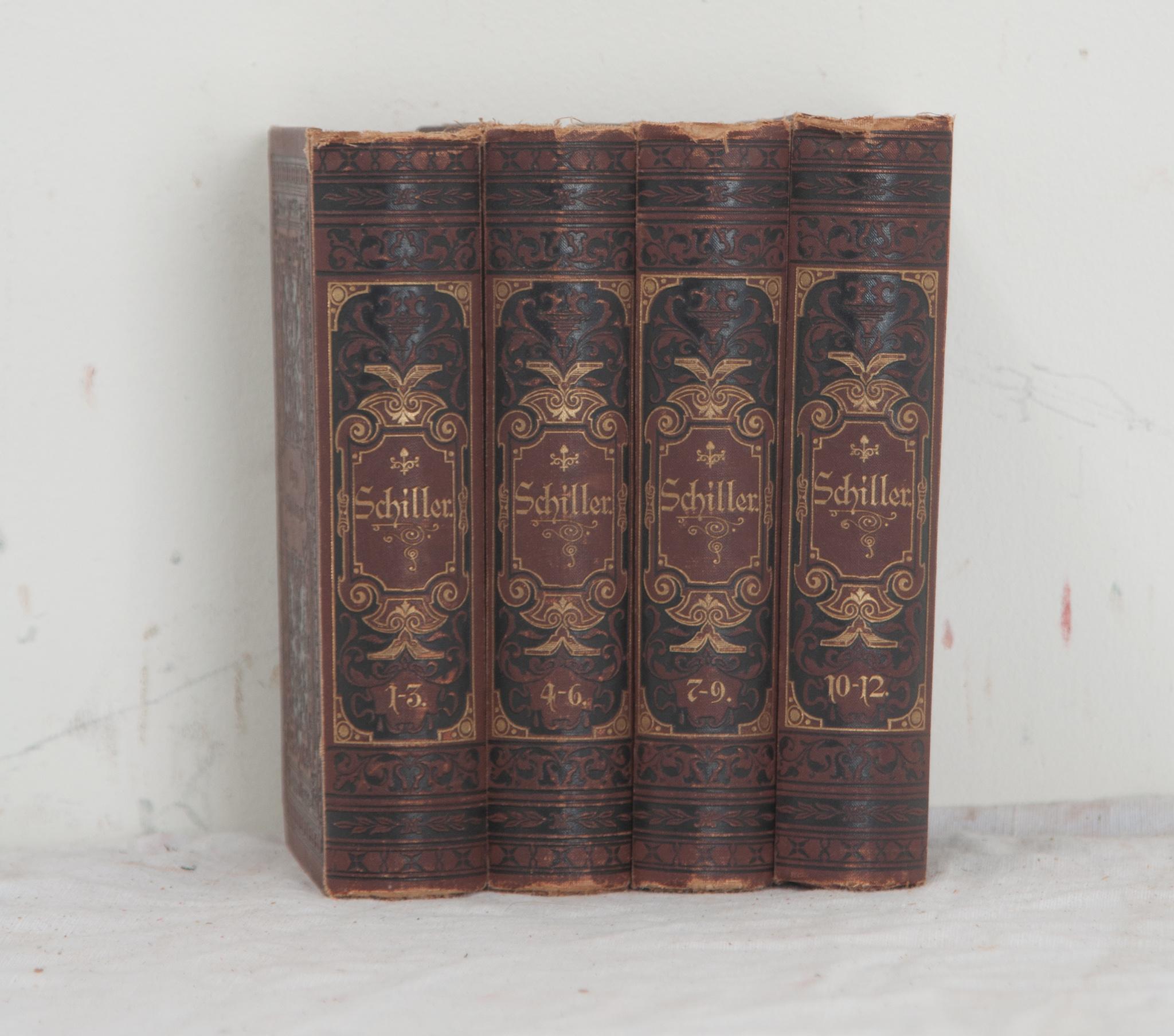 Autre Ensemble de 4 livres du poète allemand Friedrich von Schiller en vente