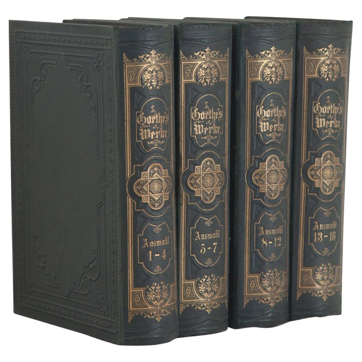 Set of 4 Books by German Poet Johann Wolfgang Von Goethe For Sale