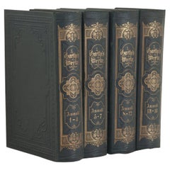 Antique Set of 4 Books by German Poet Johann Wolfgang Von Goethe