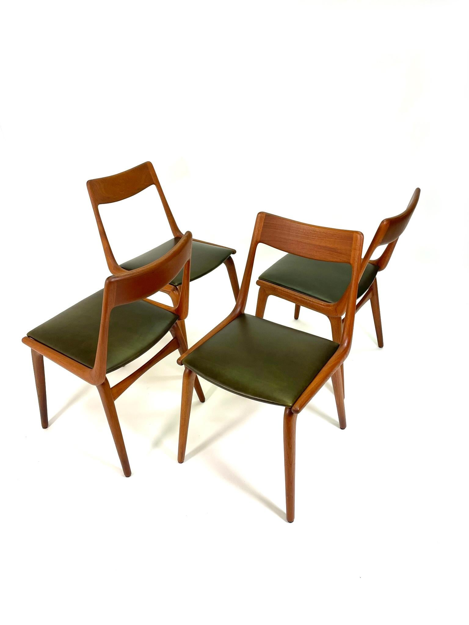 Set of 4 Boomerang Dining Chairs by Alfred Christensen for Slagelse Møbelværk in 3