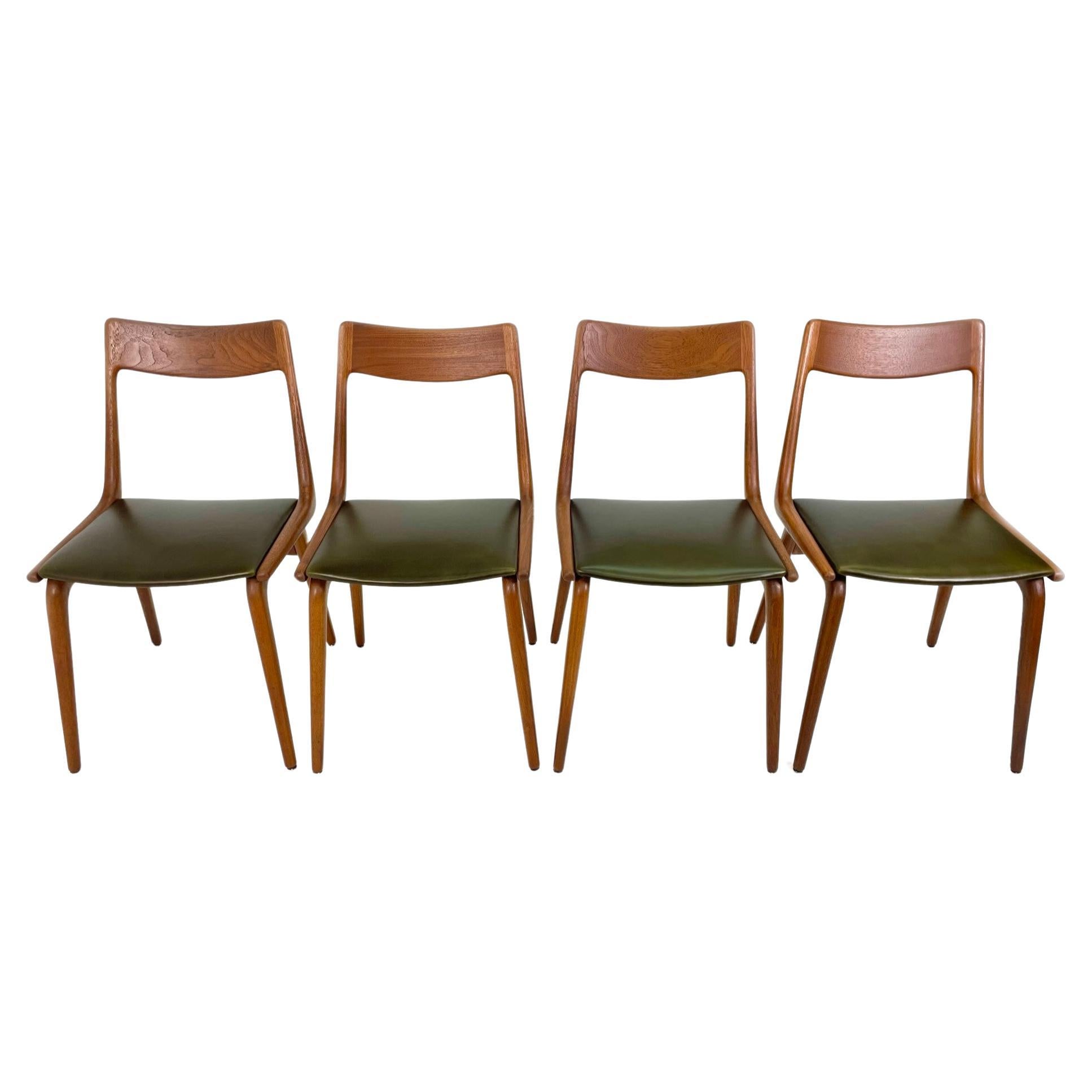 Set of 4 Boomerang Dining Chairs by Alfred Christensen for Slagelse Møbelværk in