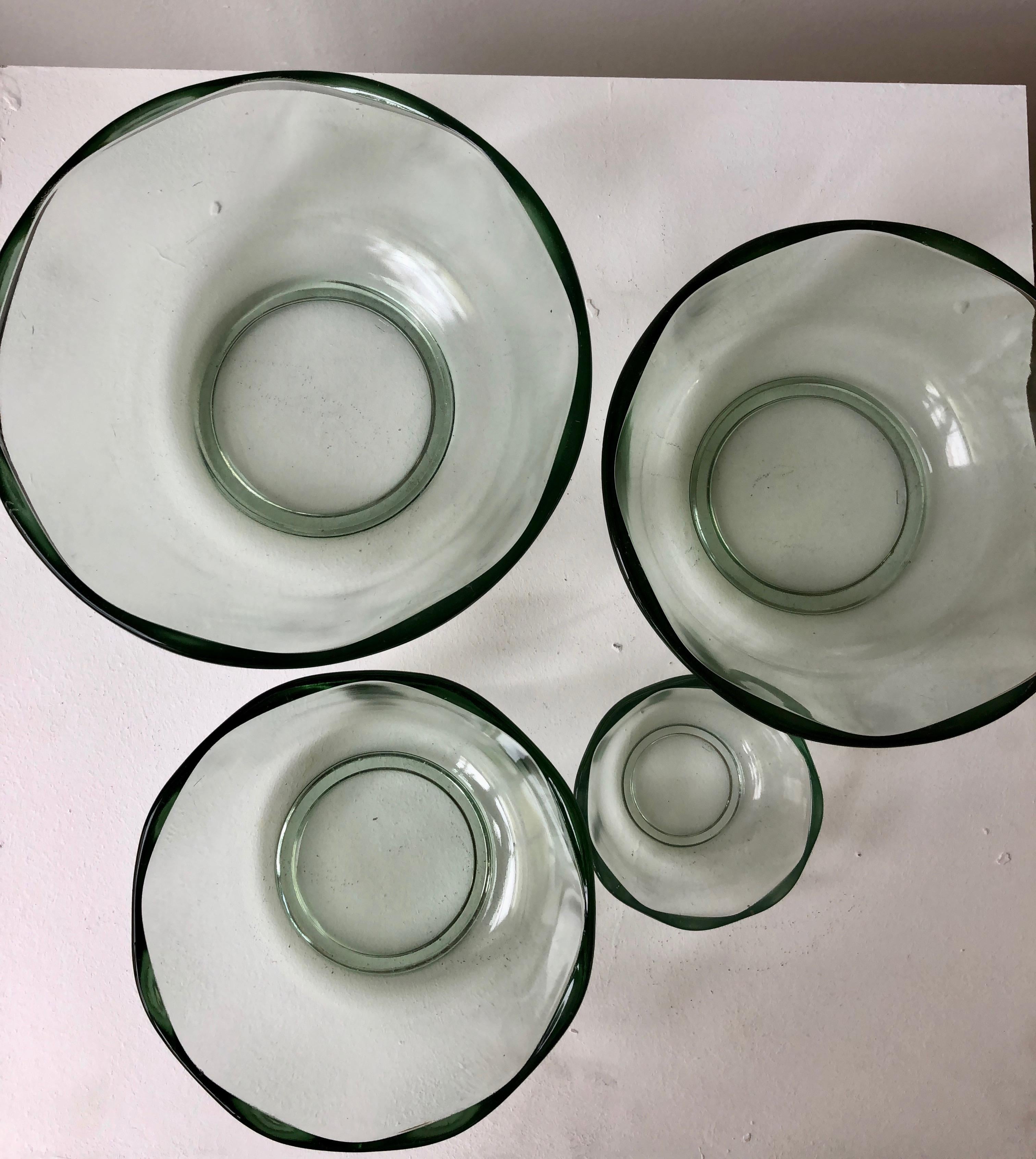 German Set of 4 Bowls Model Erbach by Wilhelm Wagenfeld 1938, Early Production For Sale